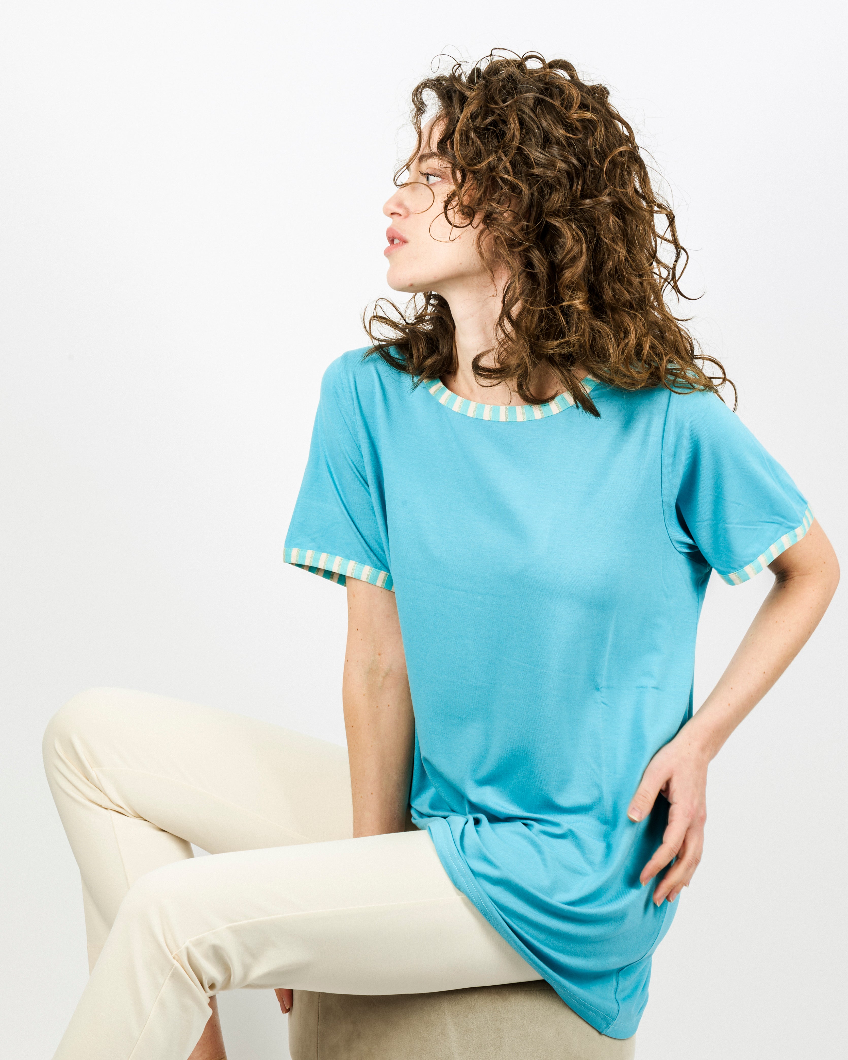 Maglia bordi rigati over SIL527