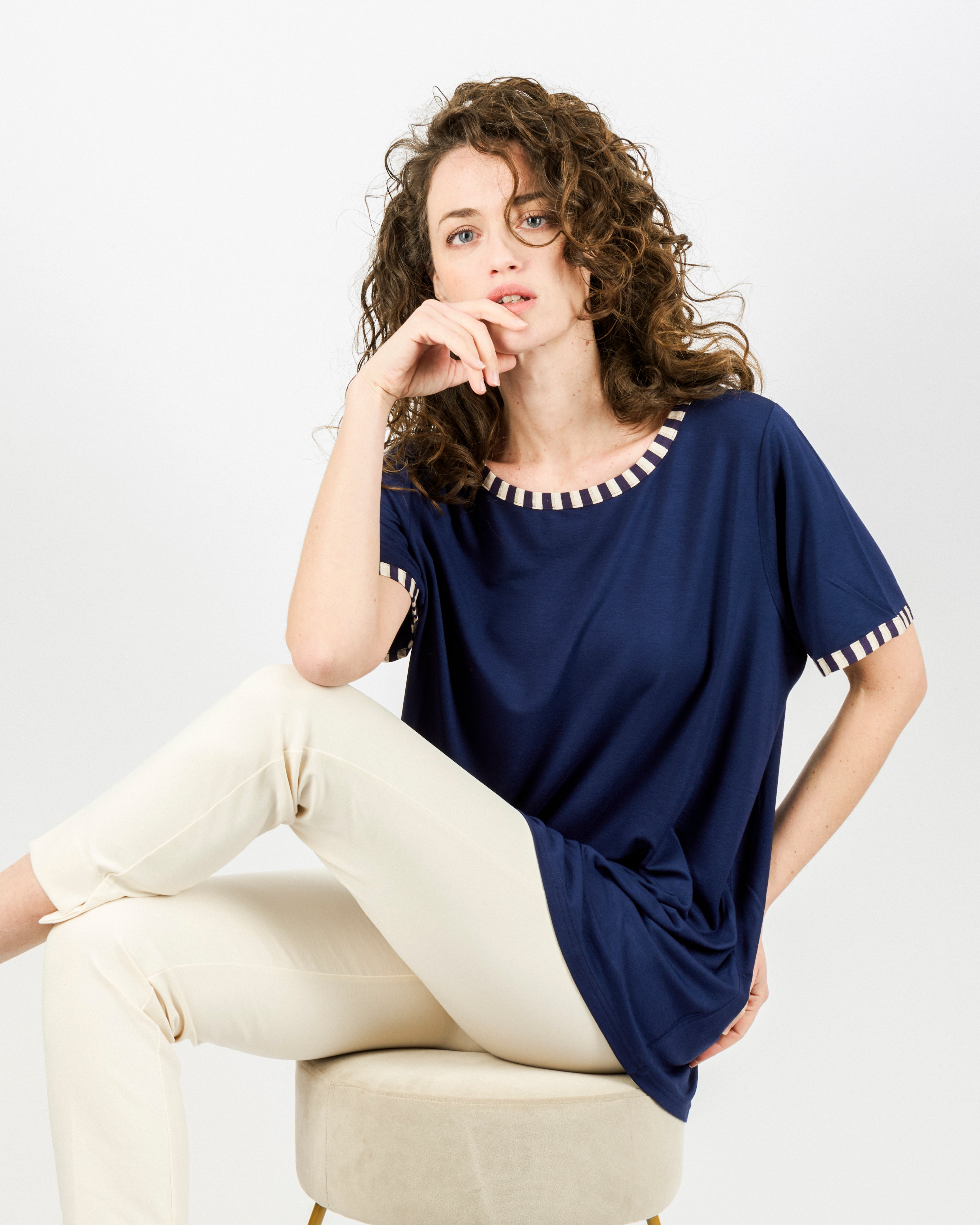 Maglia bordi rigati over SIL527