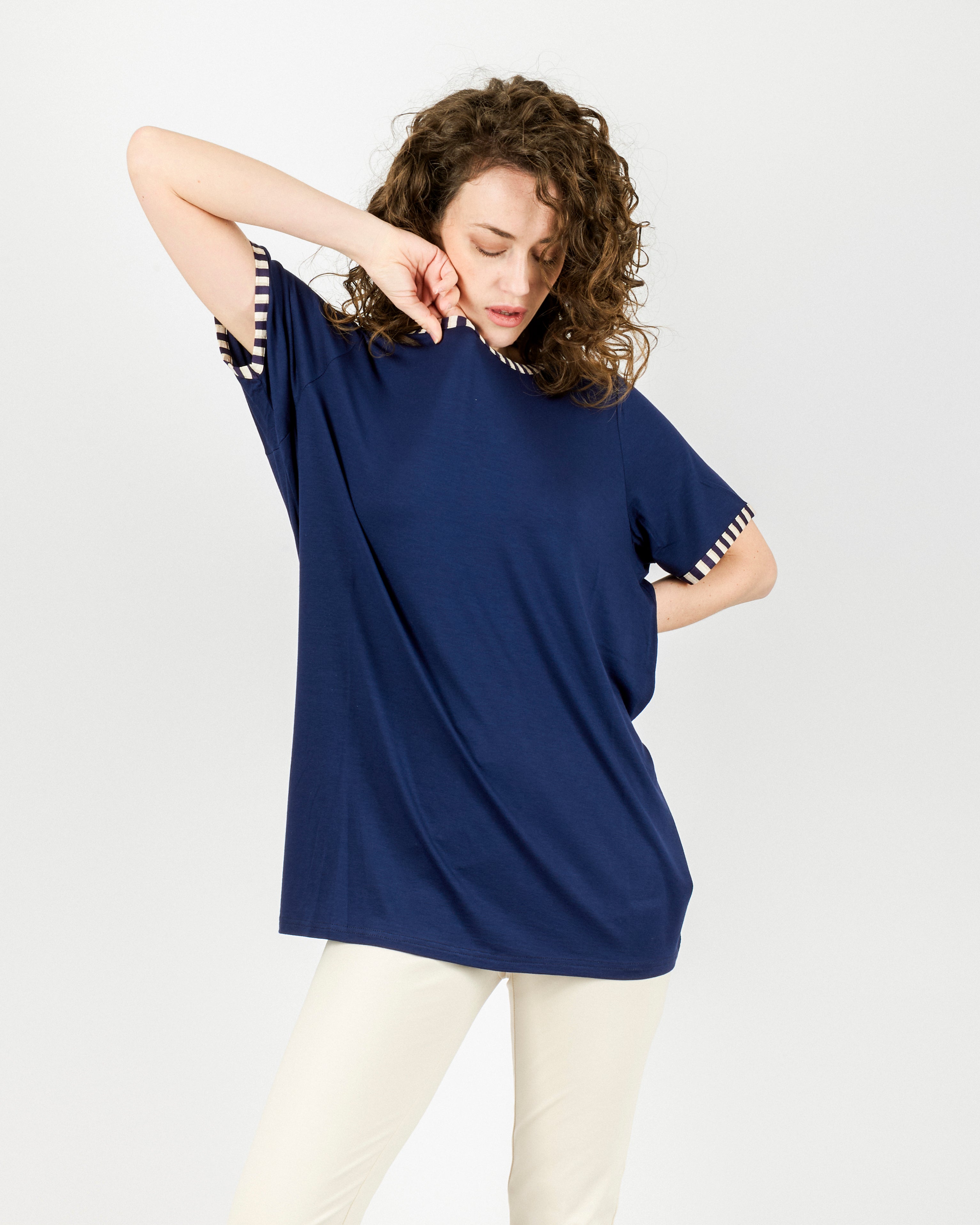 Maglia bordi rigati over SIL527