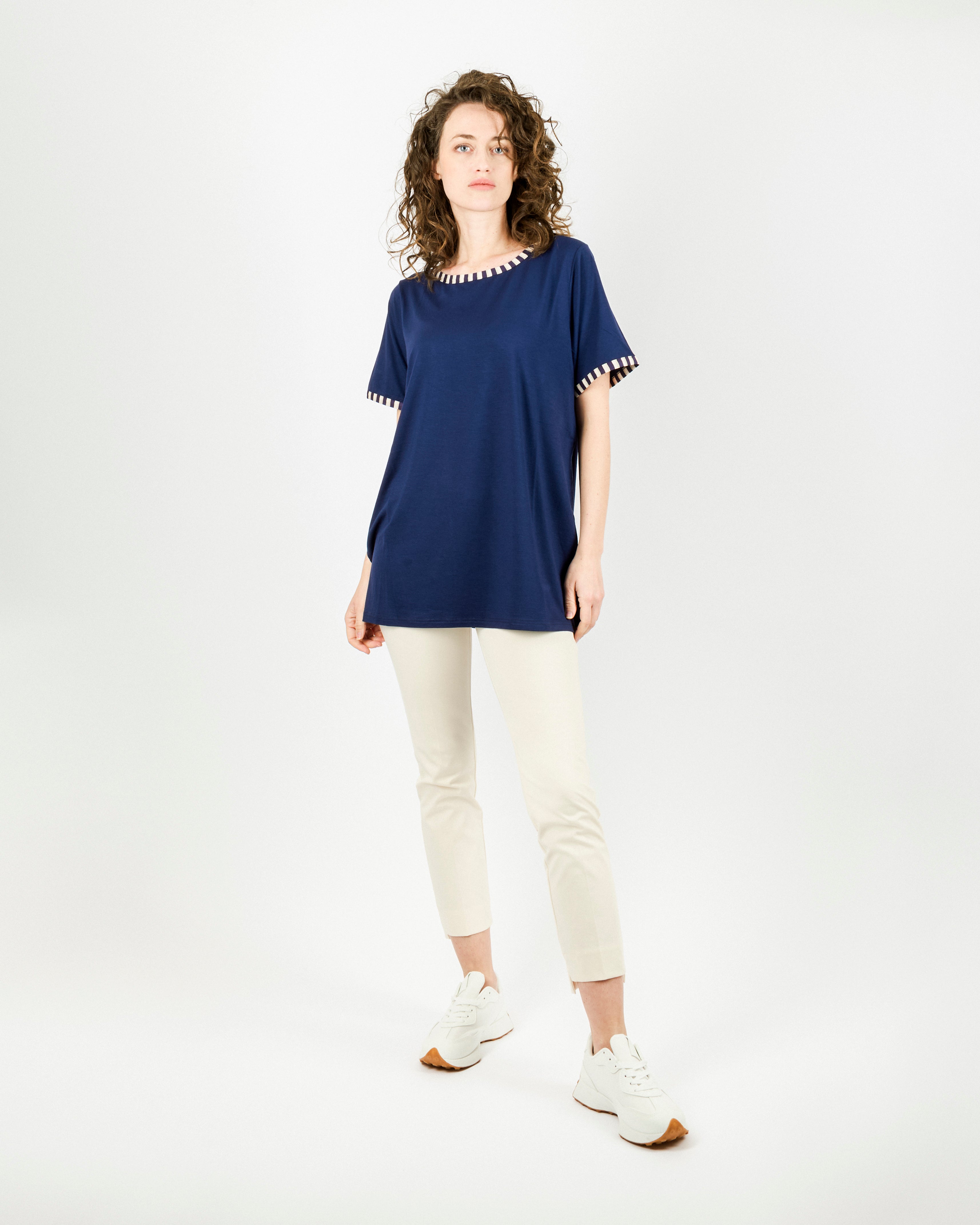 Maglia bordi rigati over SIL527