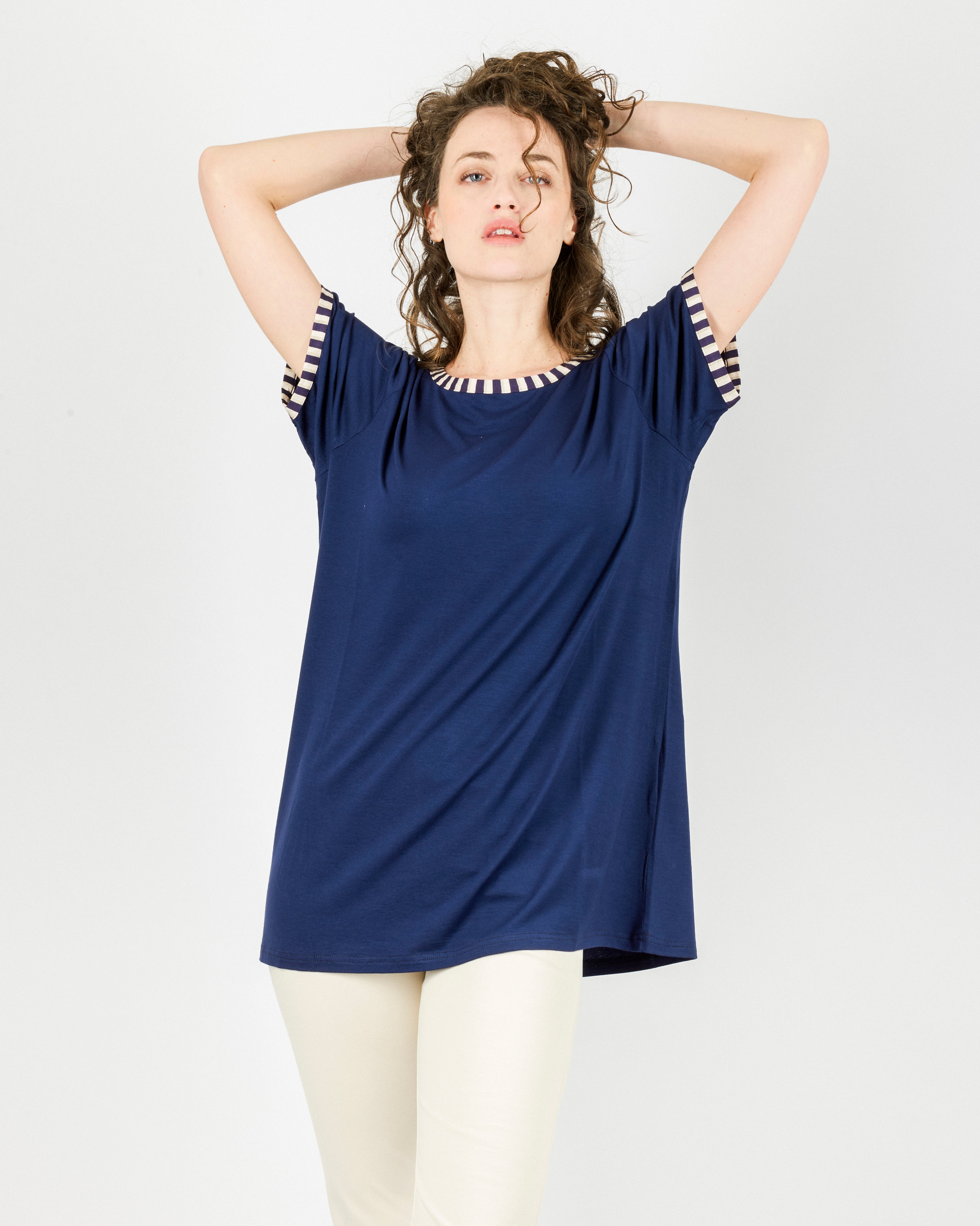 Maglia bordi rigati over SIL527