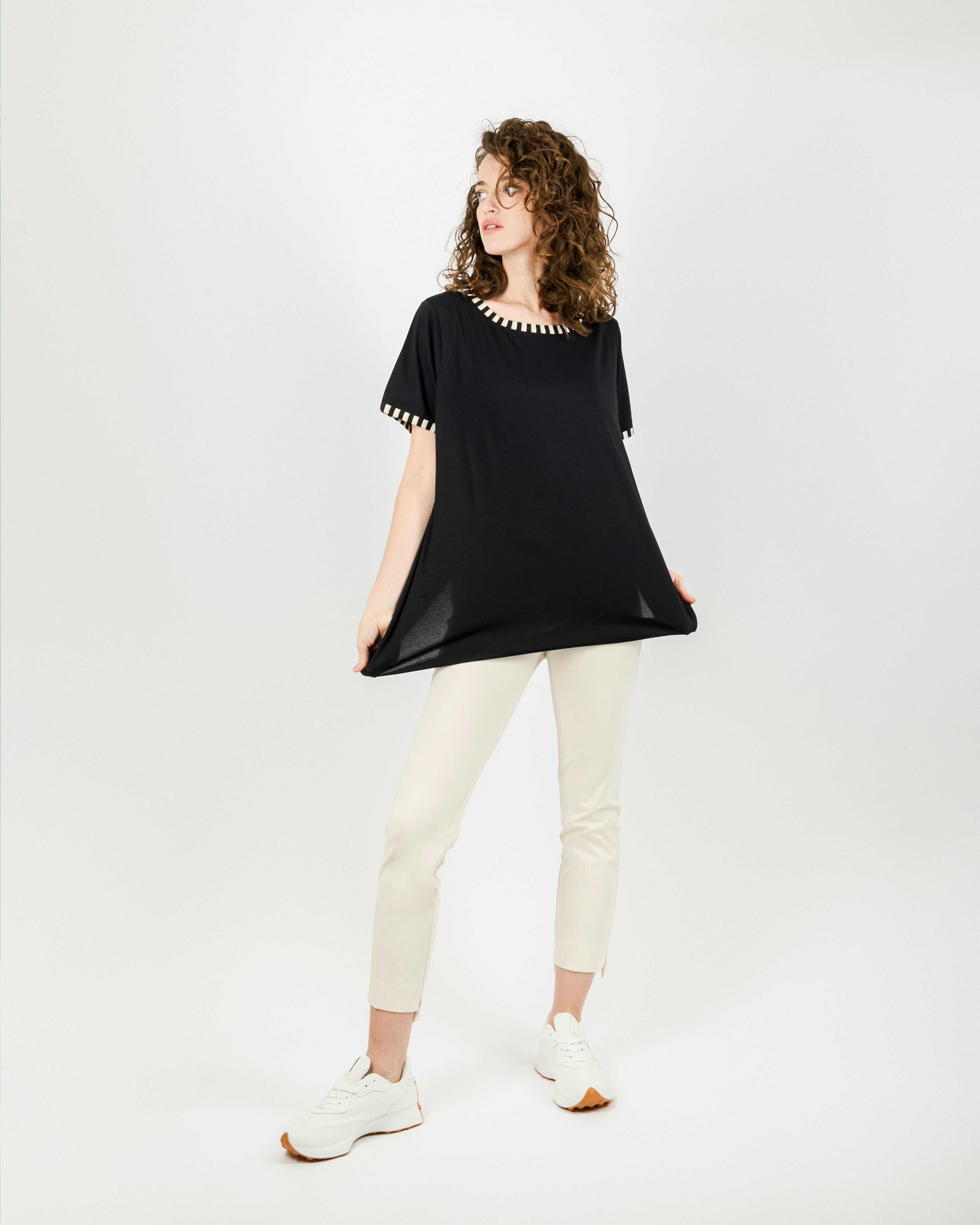 Maglia bordi rigati over SIL527