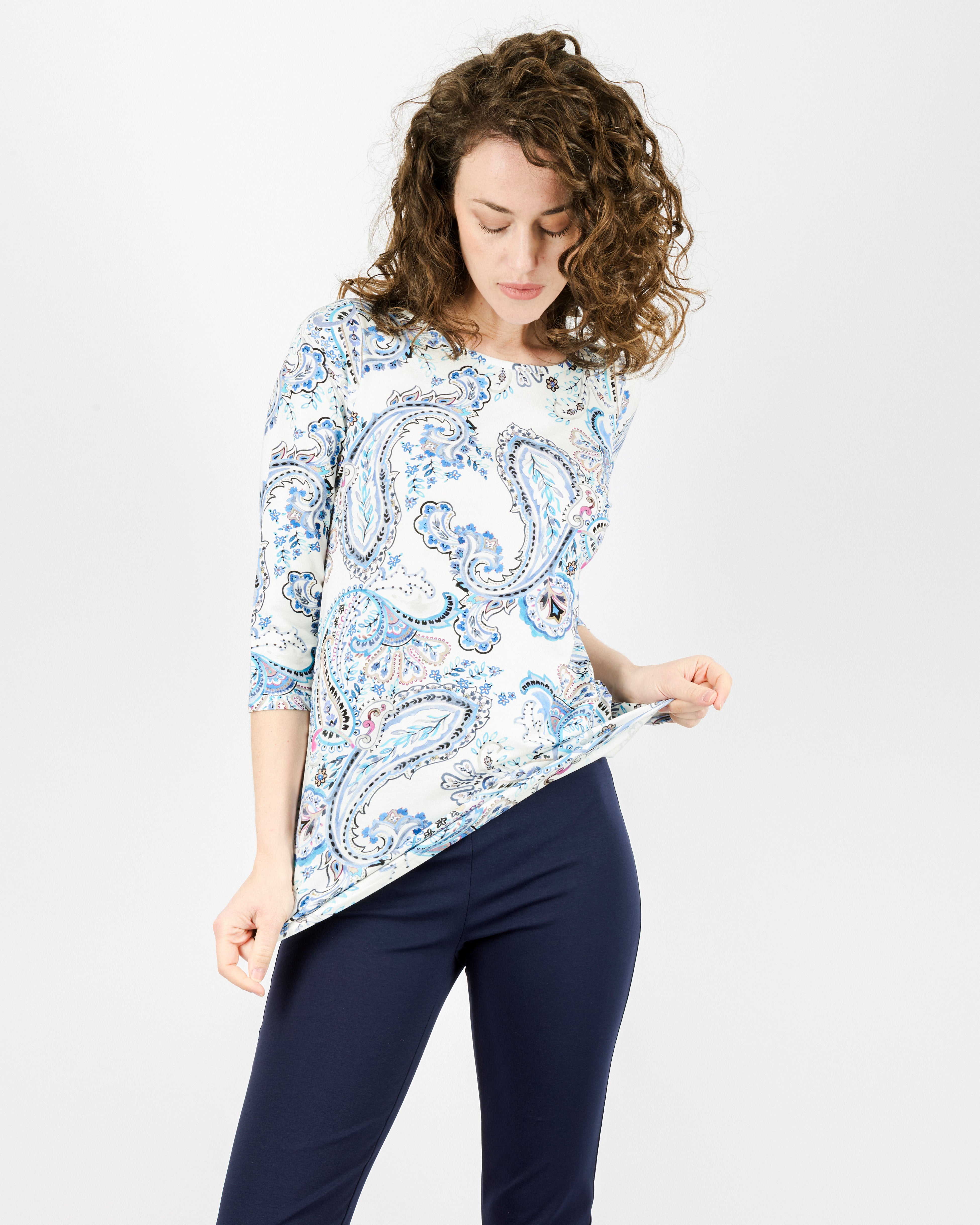 Maglia manica 3/4 fantasia 605/07