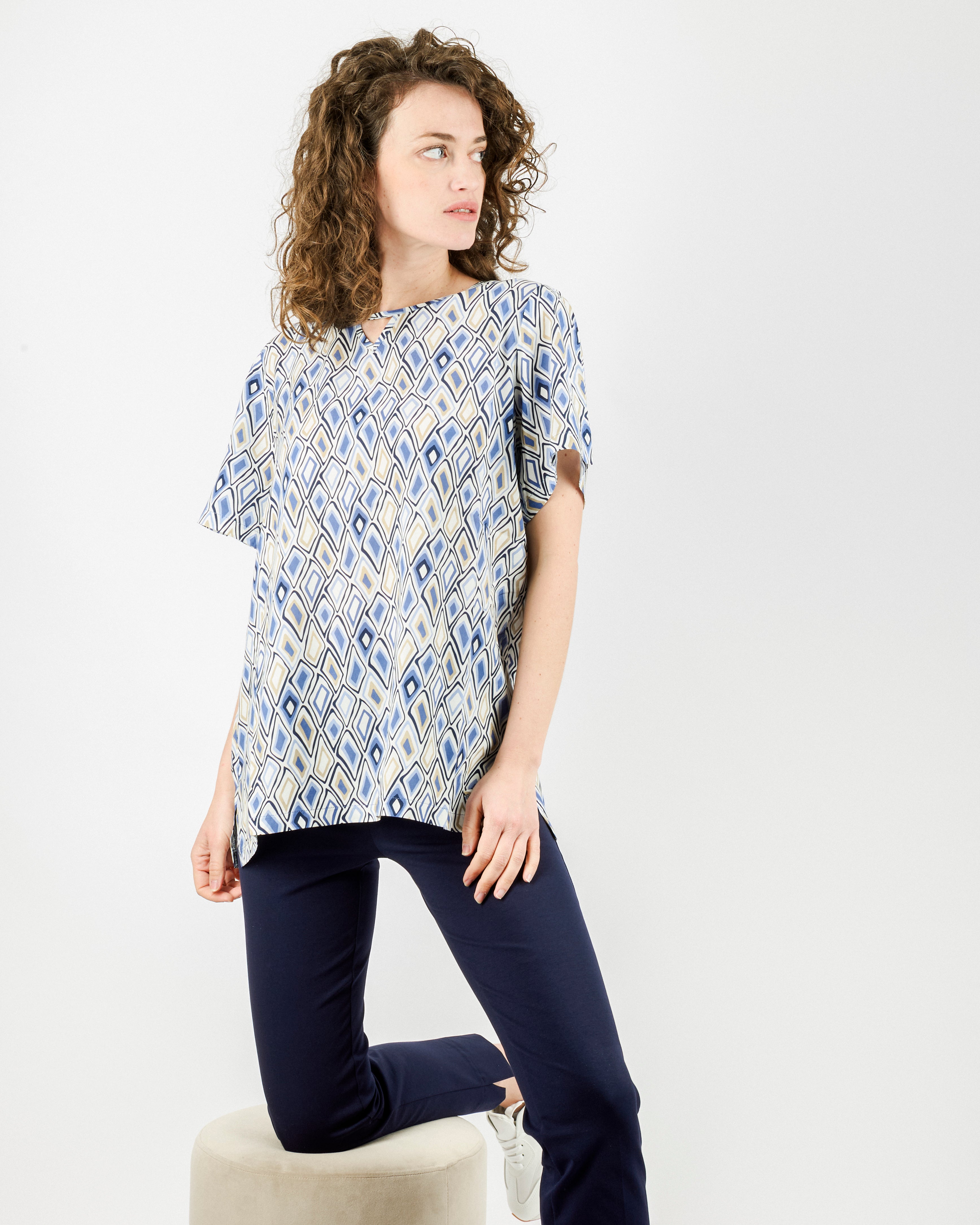Maglia in viscosa fantasia over SIL507