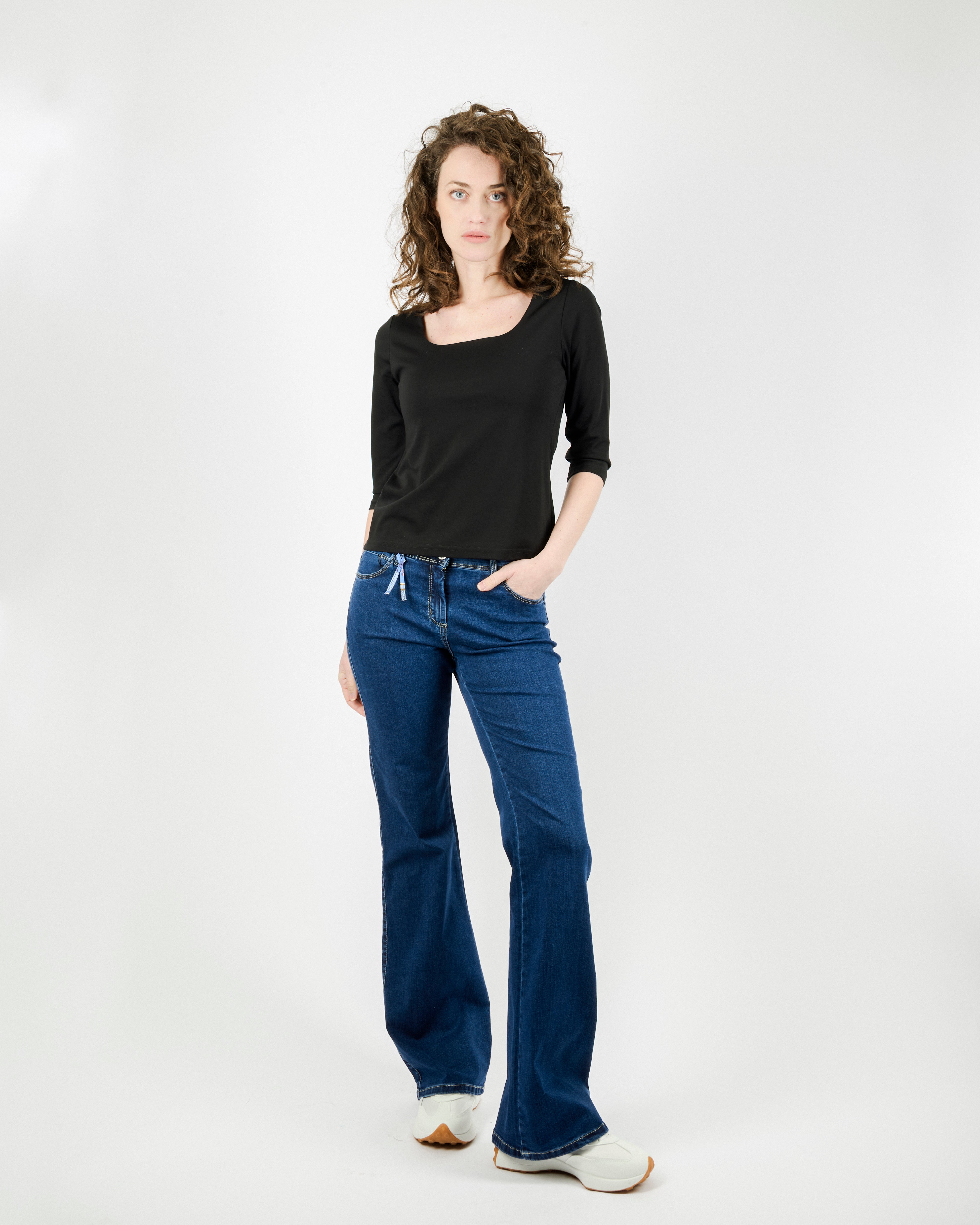 Maglia scollo quadro G413/3