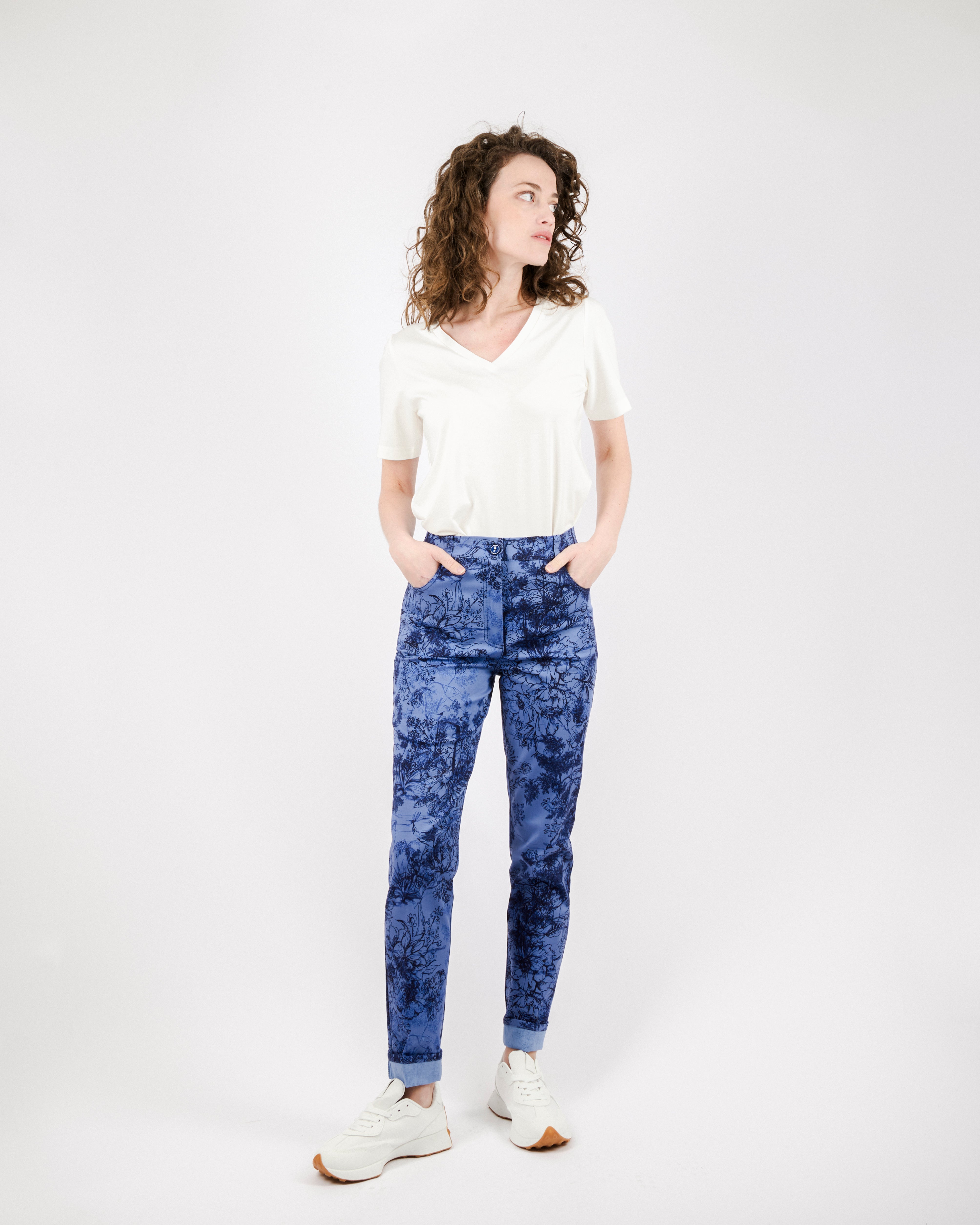 Jeans cotone leggero fantasia 17285