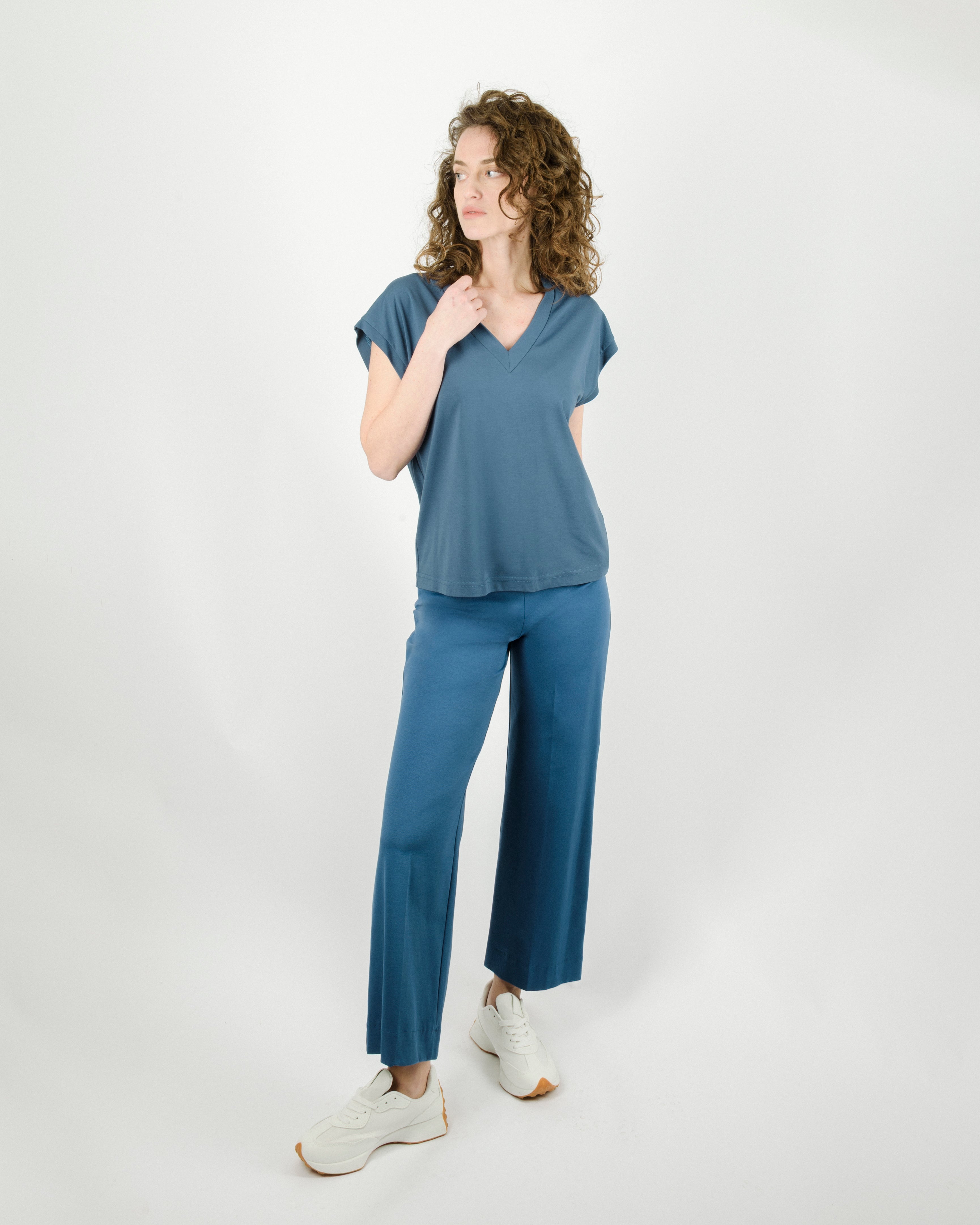 Maglia scollo V mezza manica G423/3