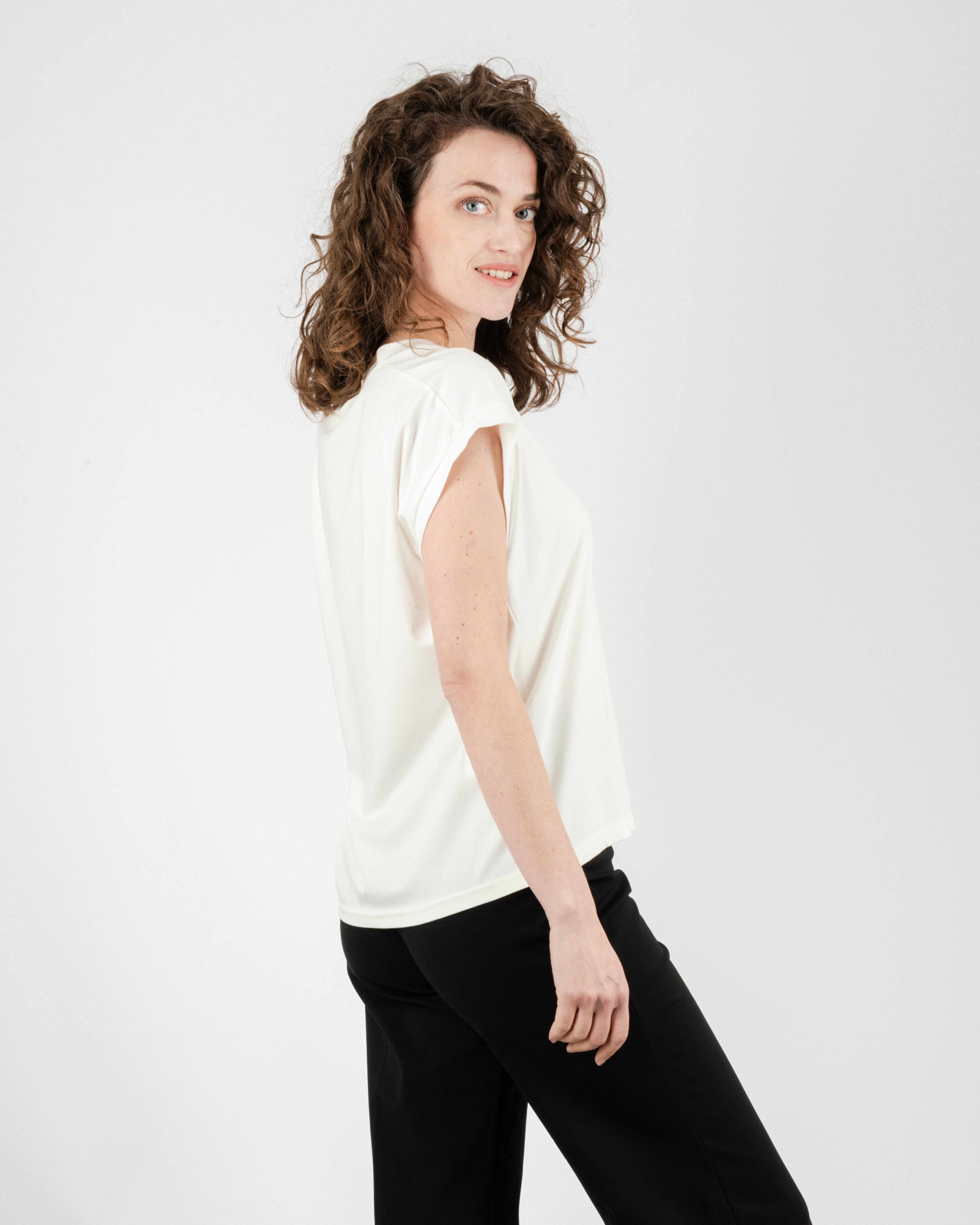 Maglia scollo V mezza manica G423/3