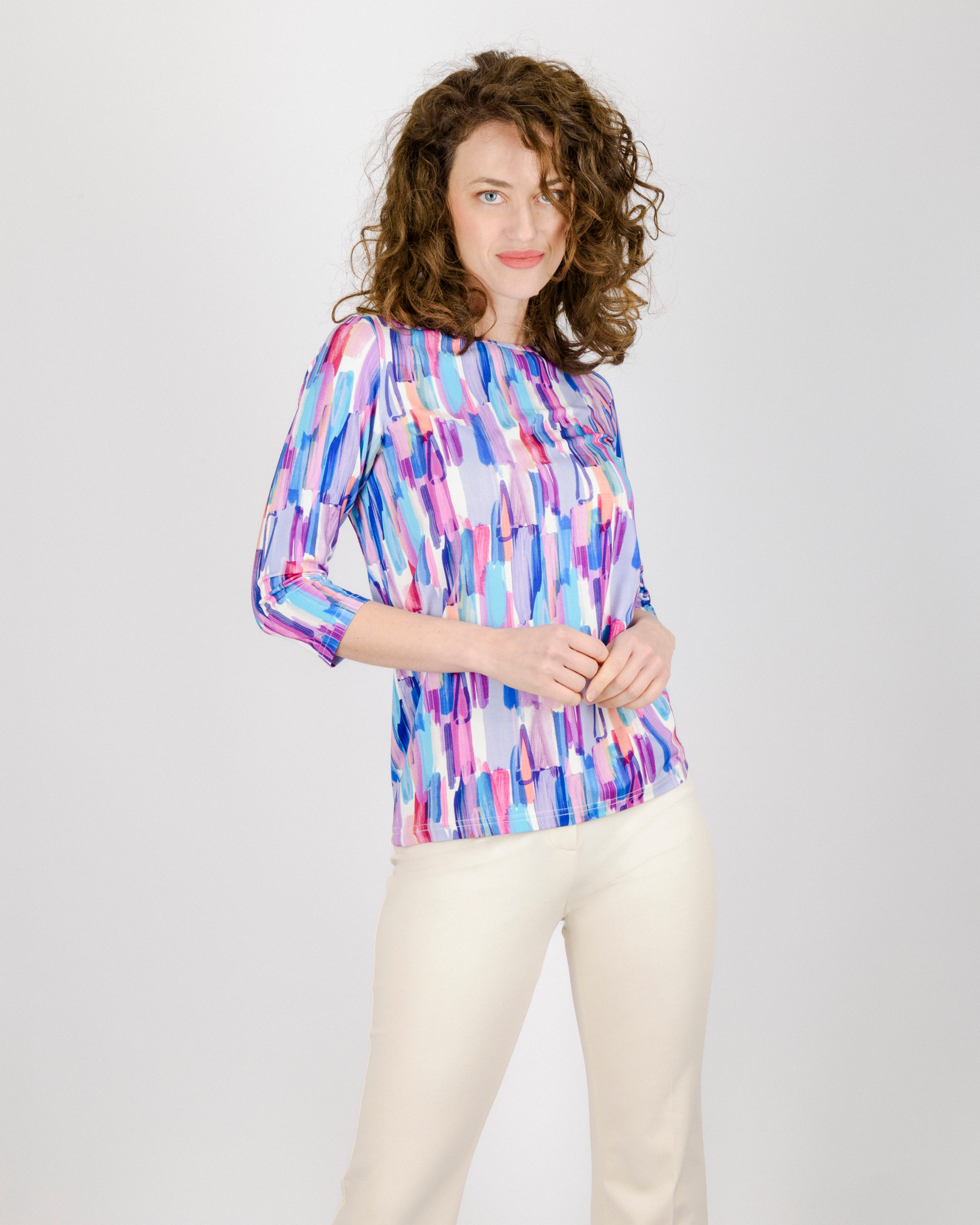 Maglia manica 3/4 fantasia 605/04