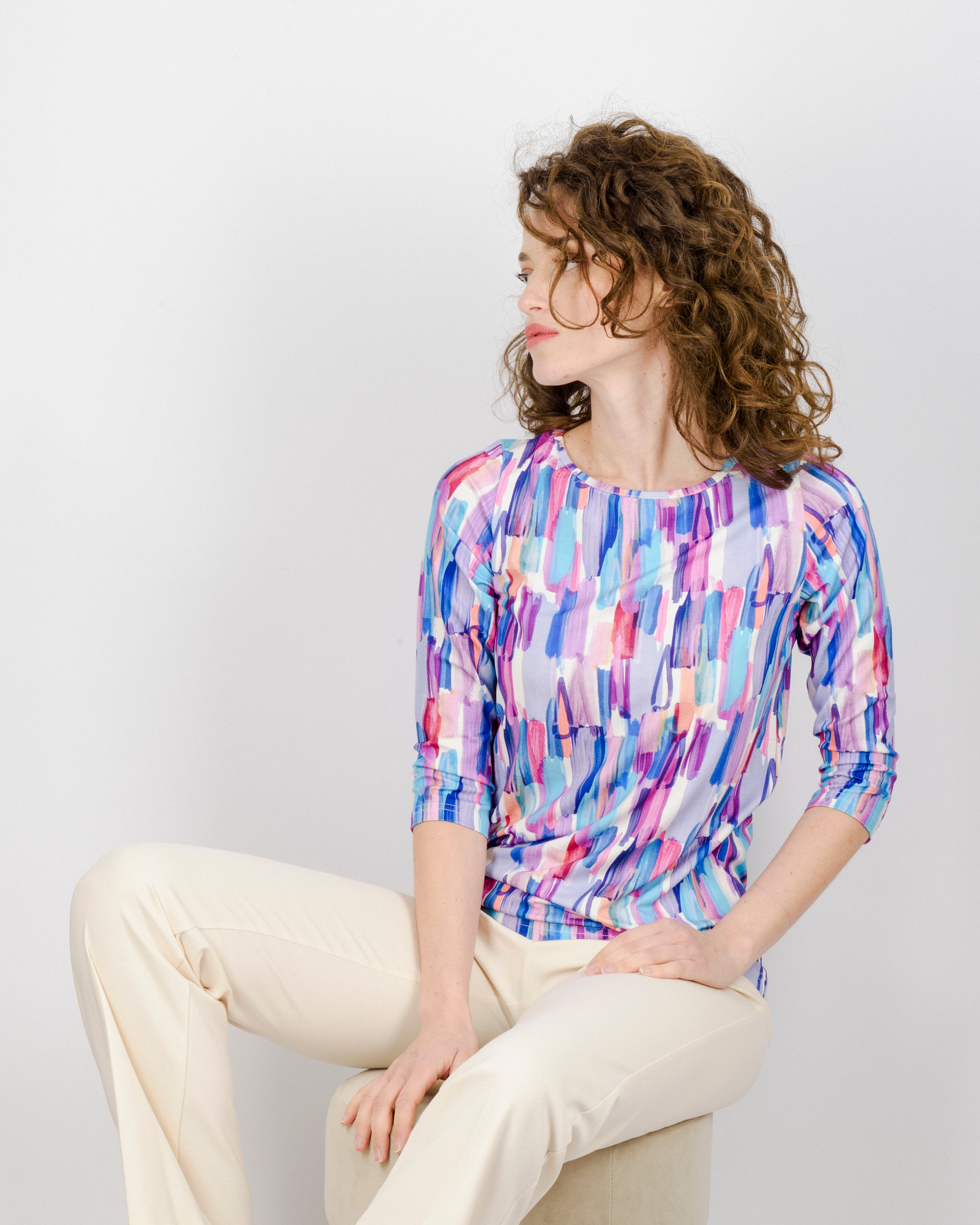 Maglia manica 3/4 fantasia 605/04