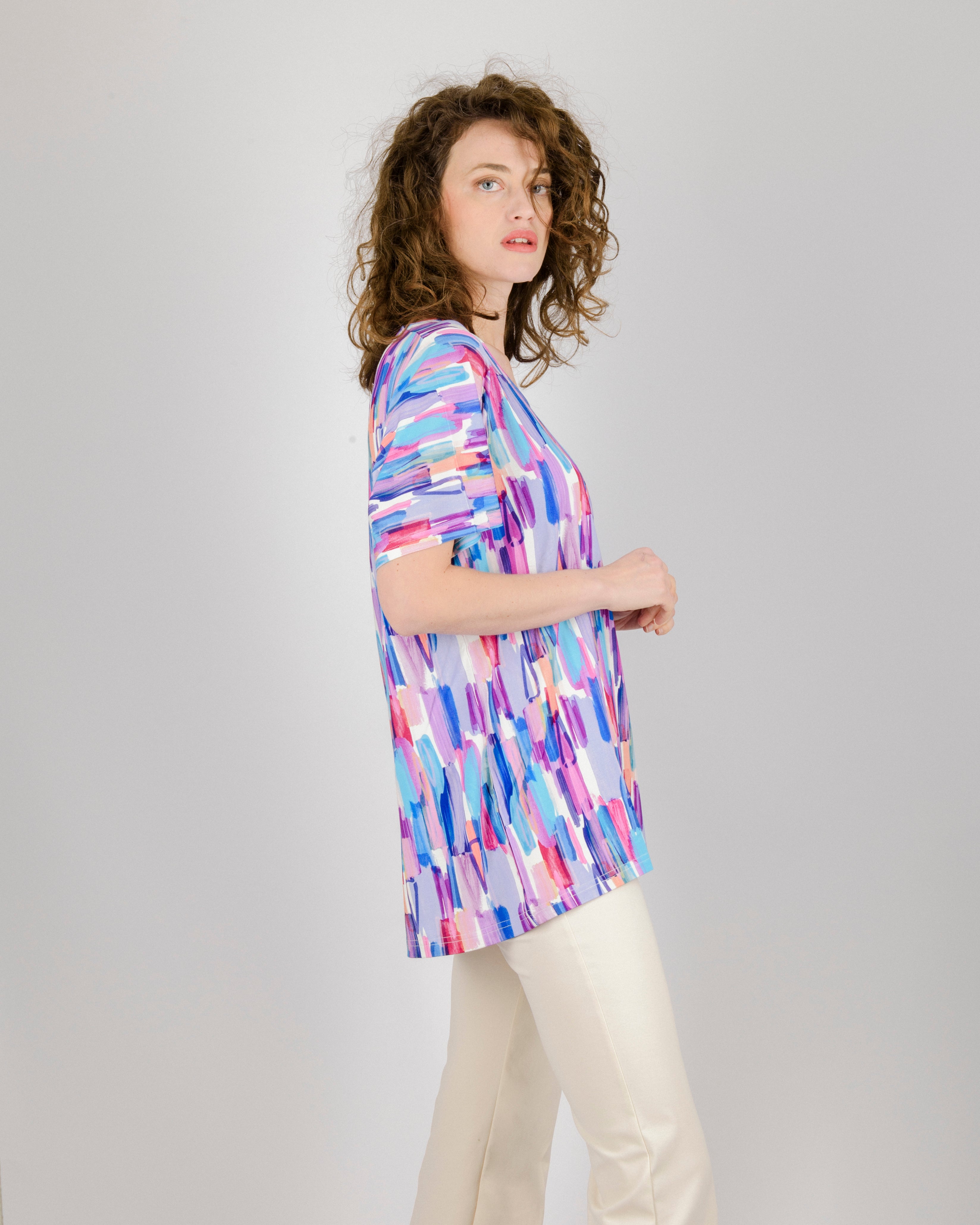 Maglia in viscosa fantasi over 620/04