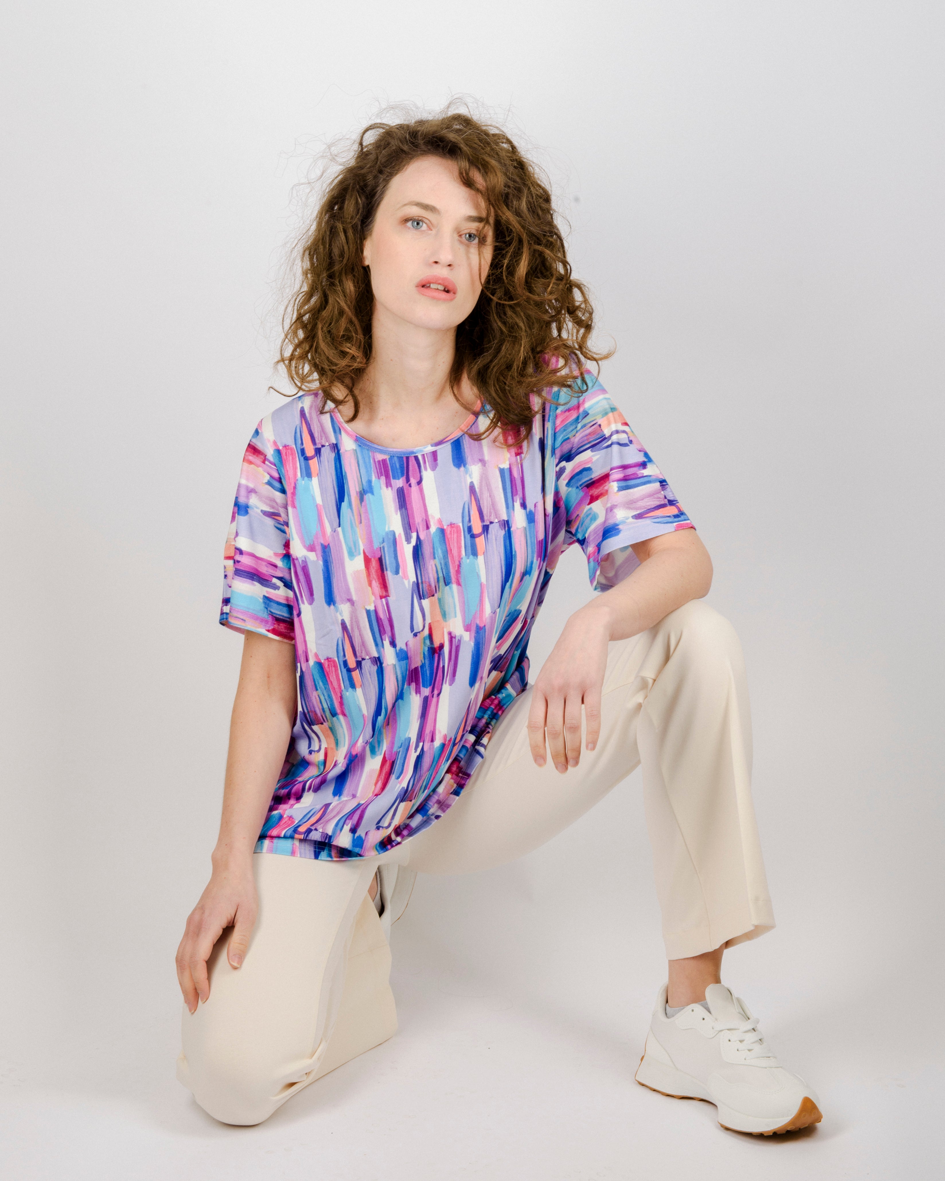 Maglia in viscosa fantasi over 620/04