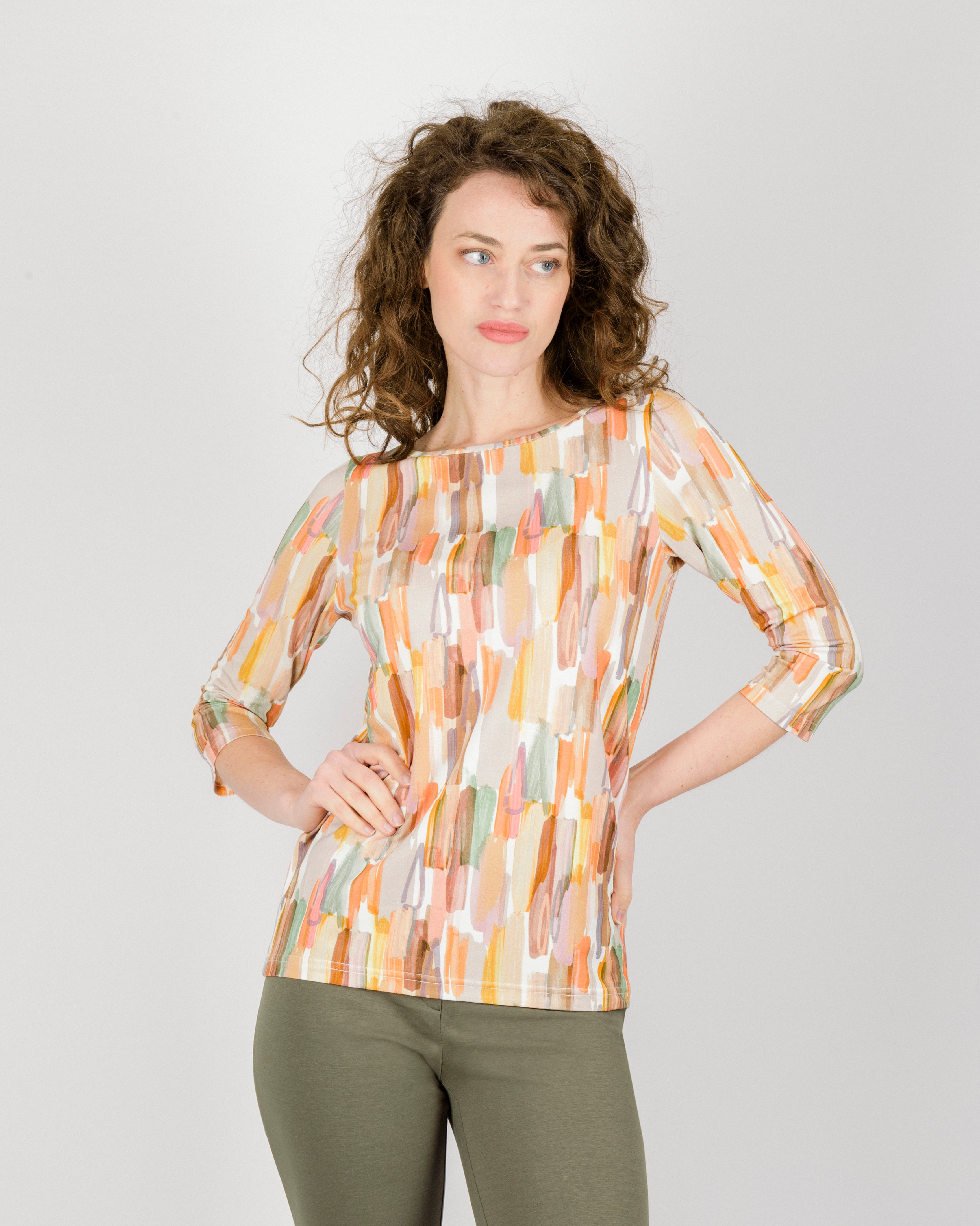 Maglia manica 3/4 fantasia 605/04