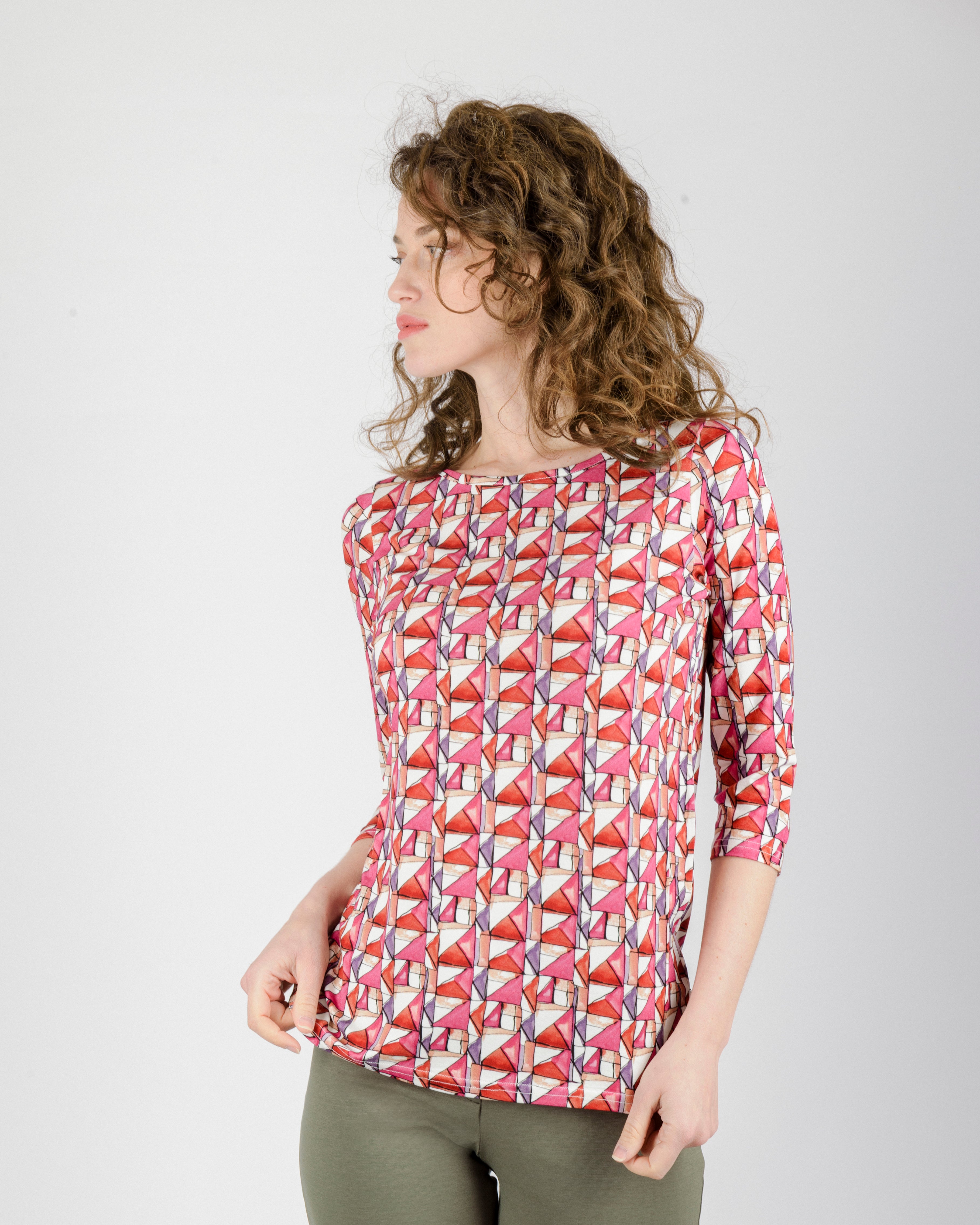 Maglia manica 3/4 fantasia 605/10