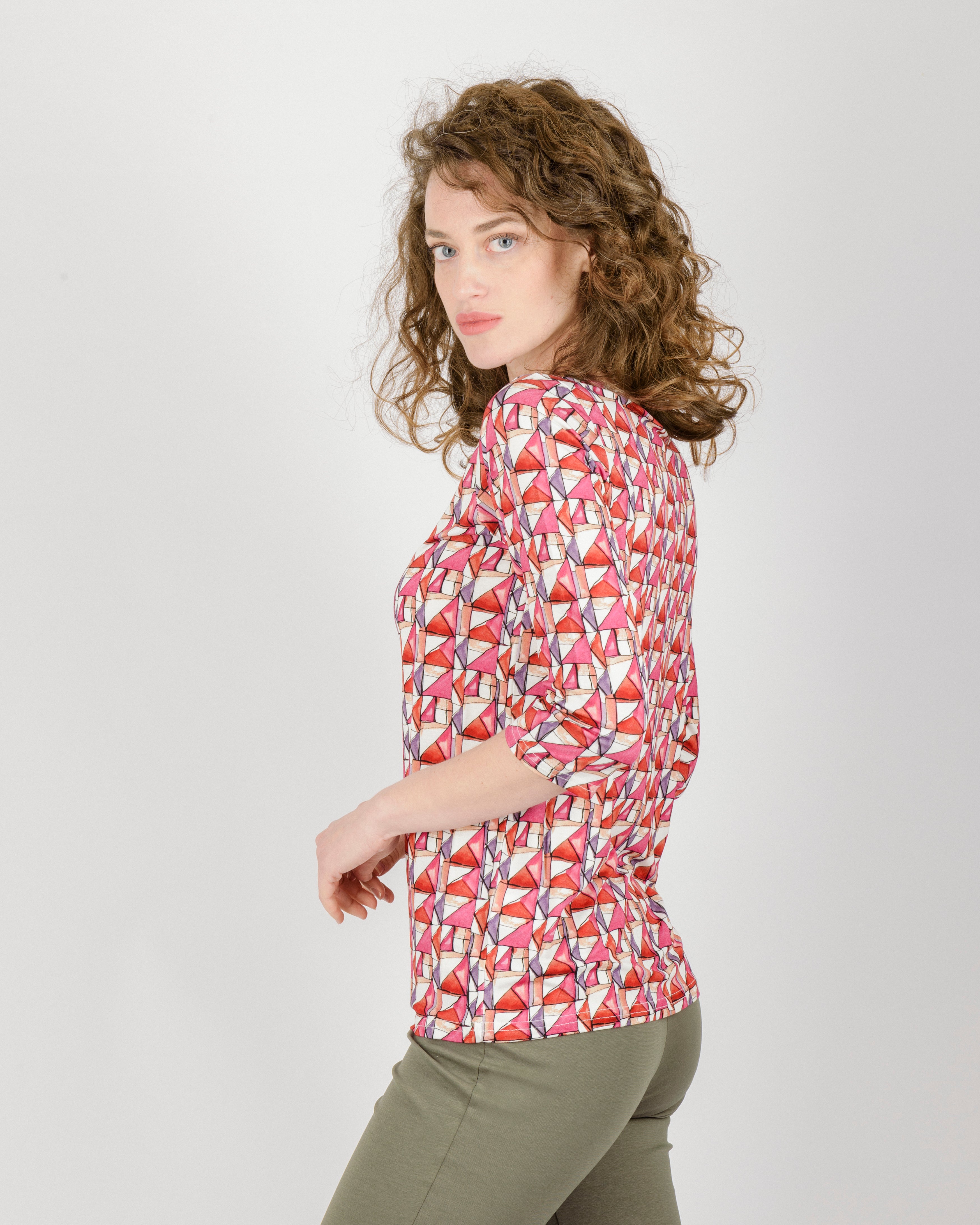 Maglia manica 3/4 fantasia 605/10