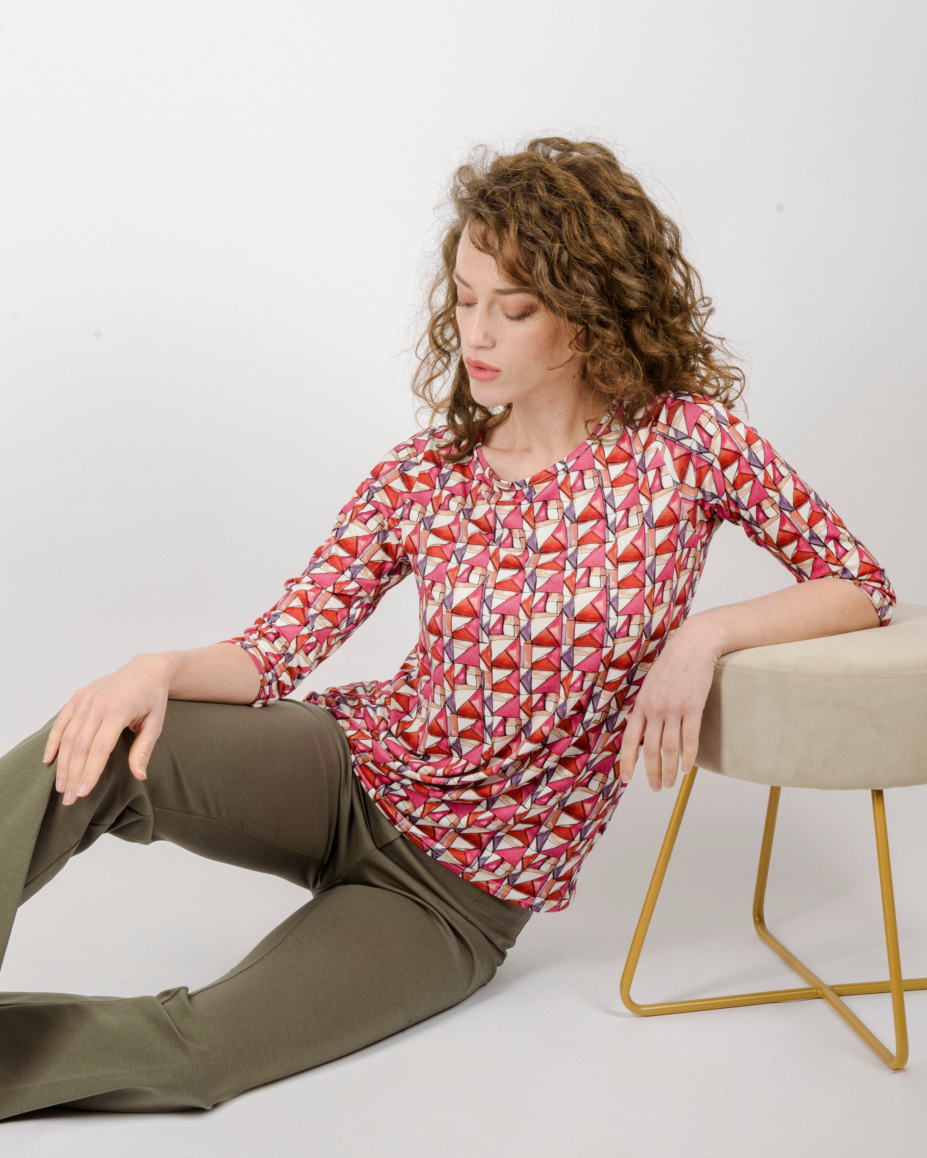 Maglia manica 3/4 fantasia 605/10