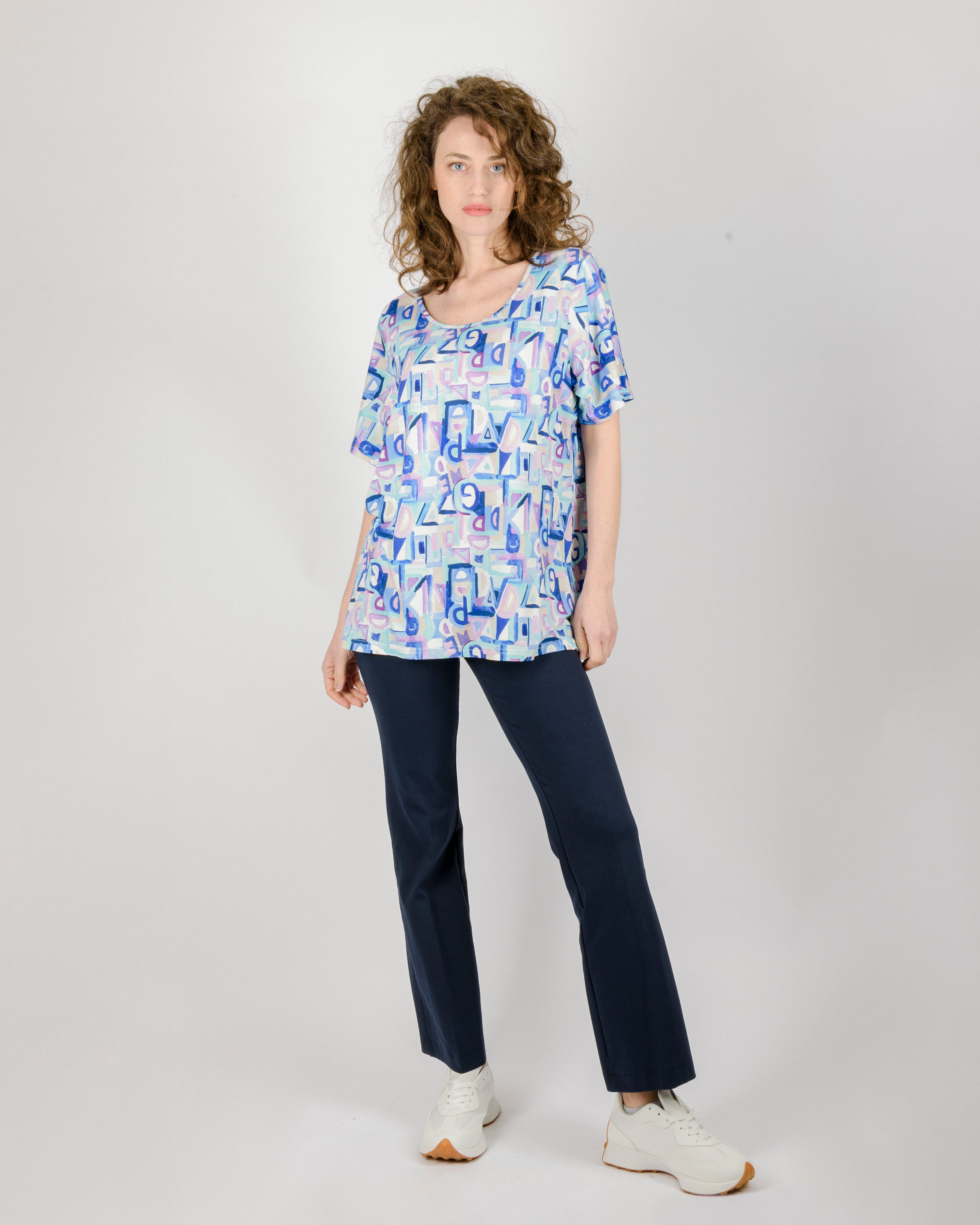 Maglia in viscosa fantasia over 620/02