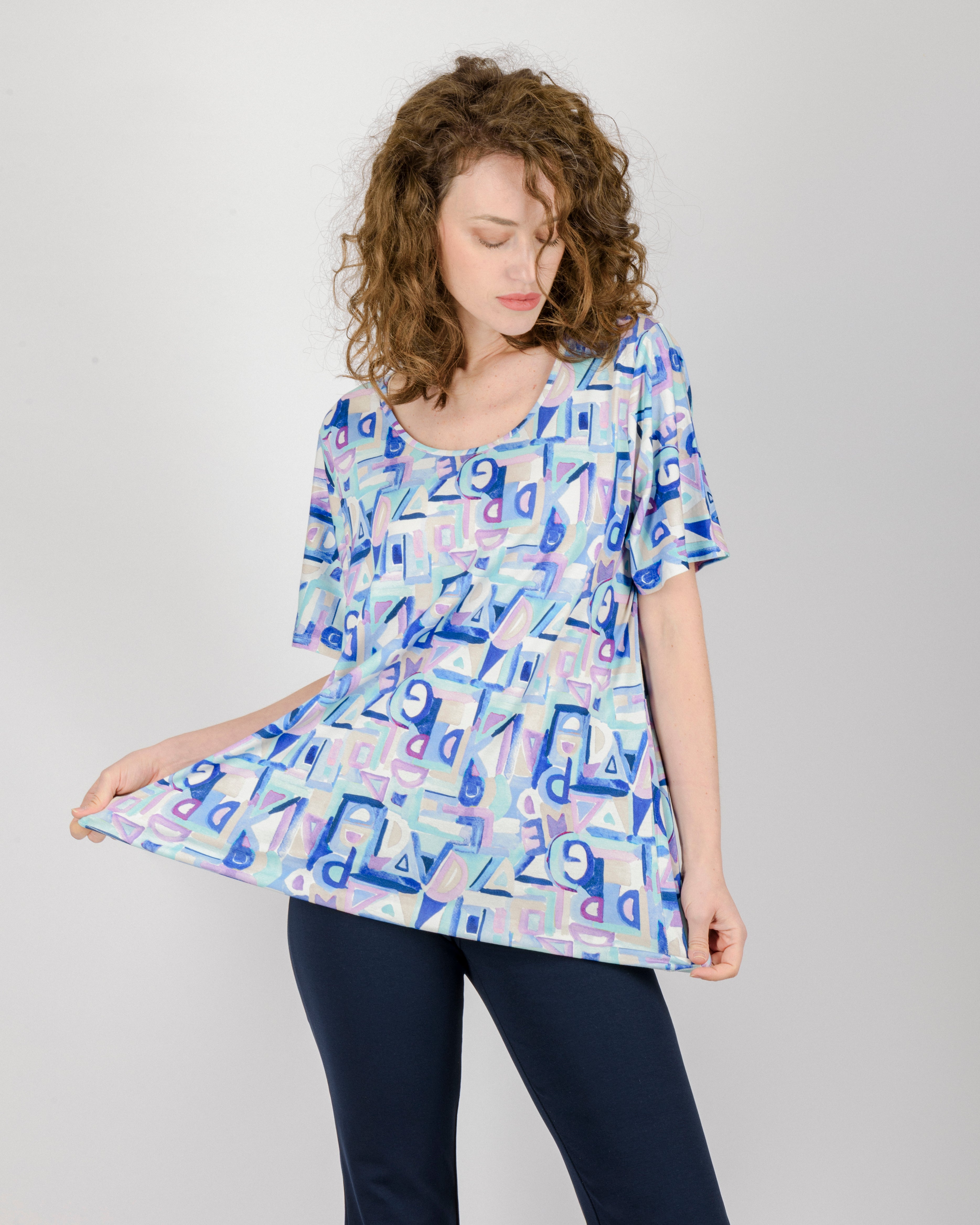Maglia in viscosa fantasia over 620/02