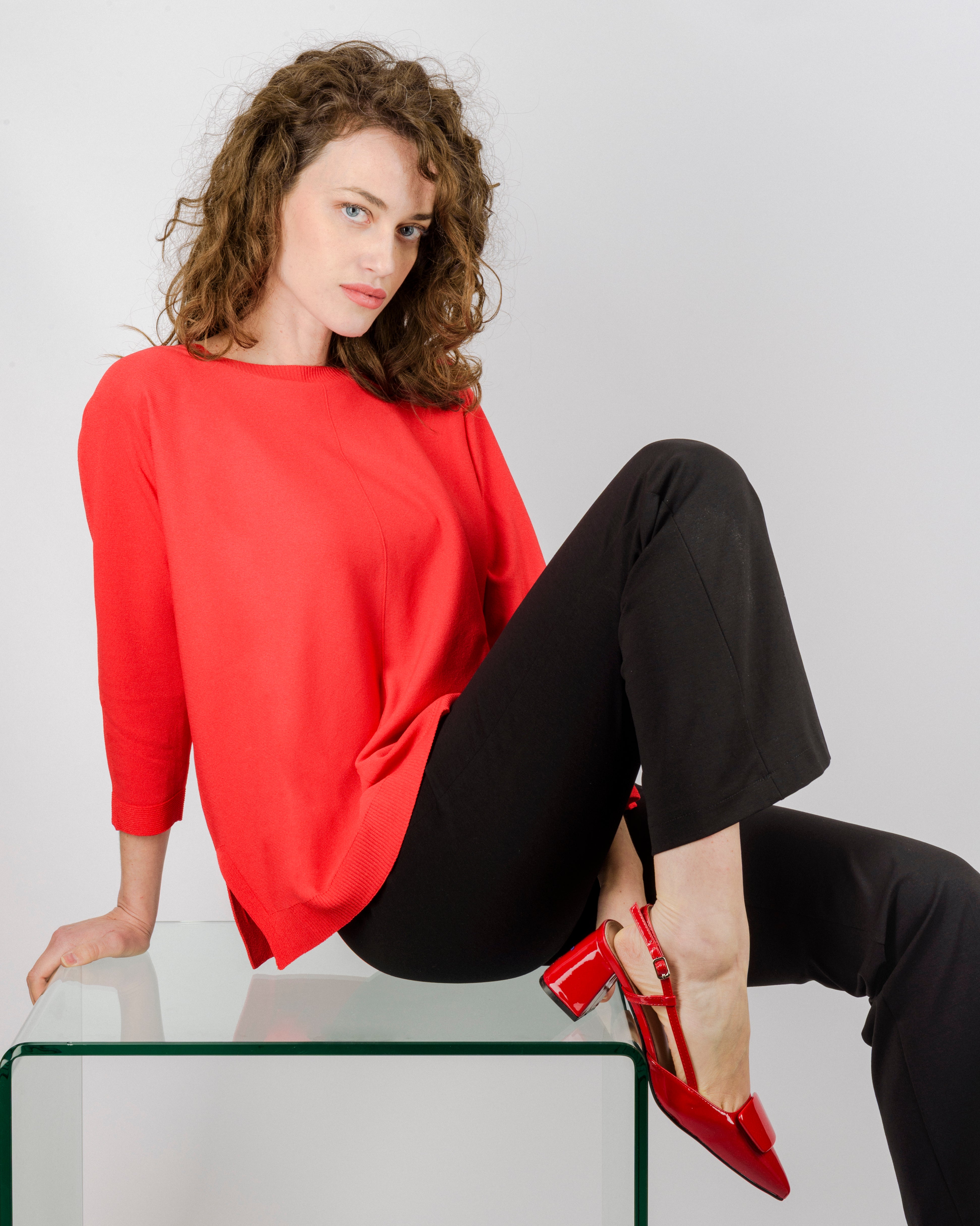 Maglia scollo barchetta specchetto 92923