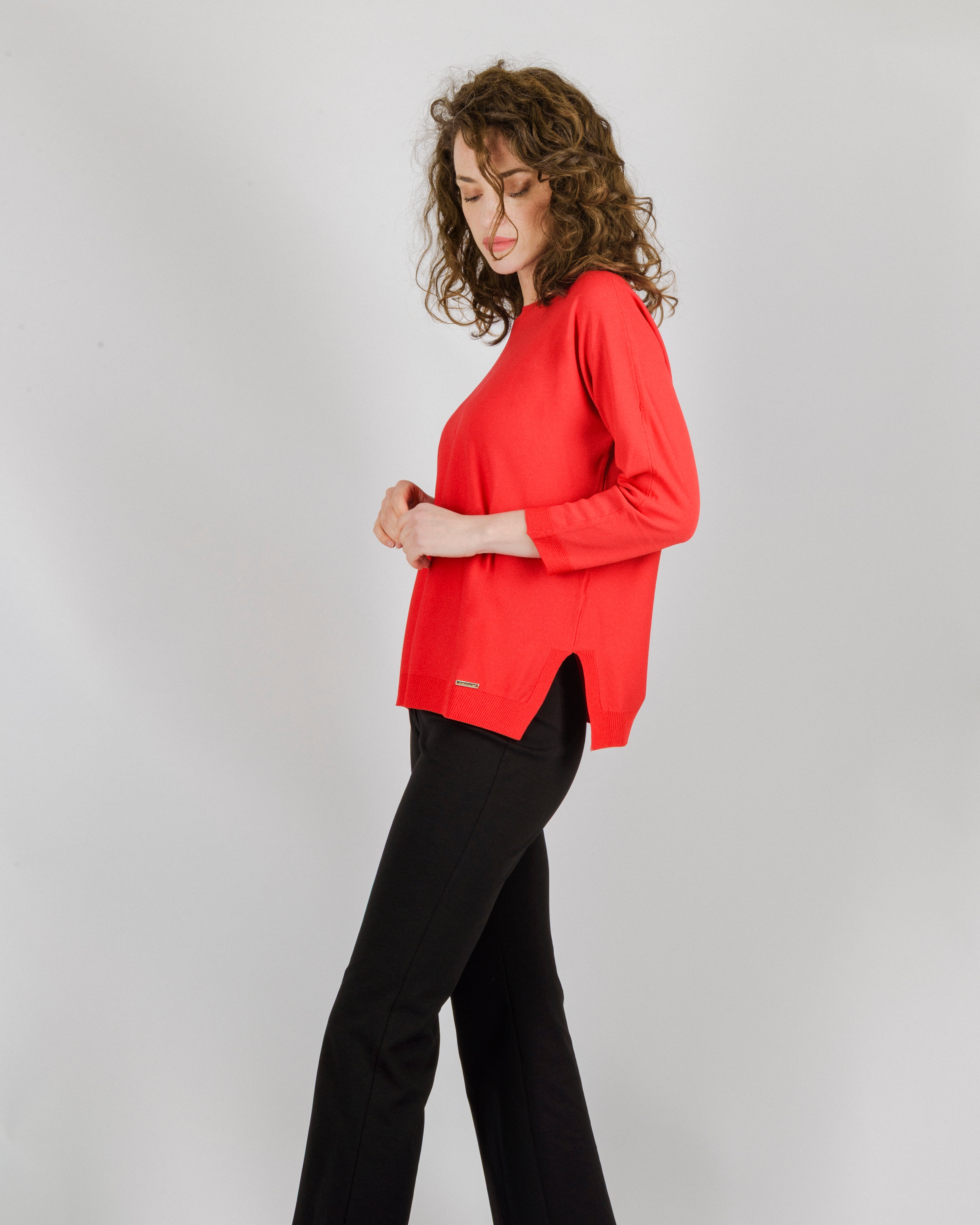 Maglia scollo barchetta specchetto 92923