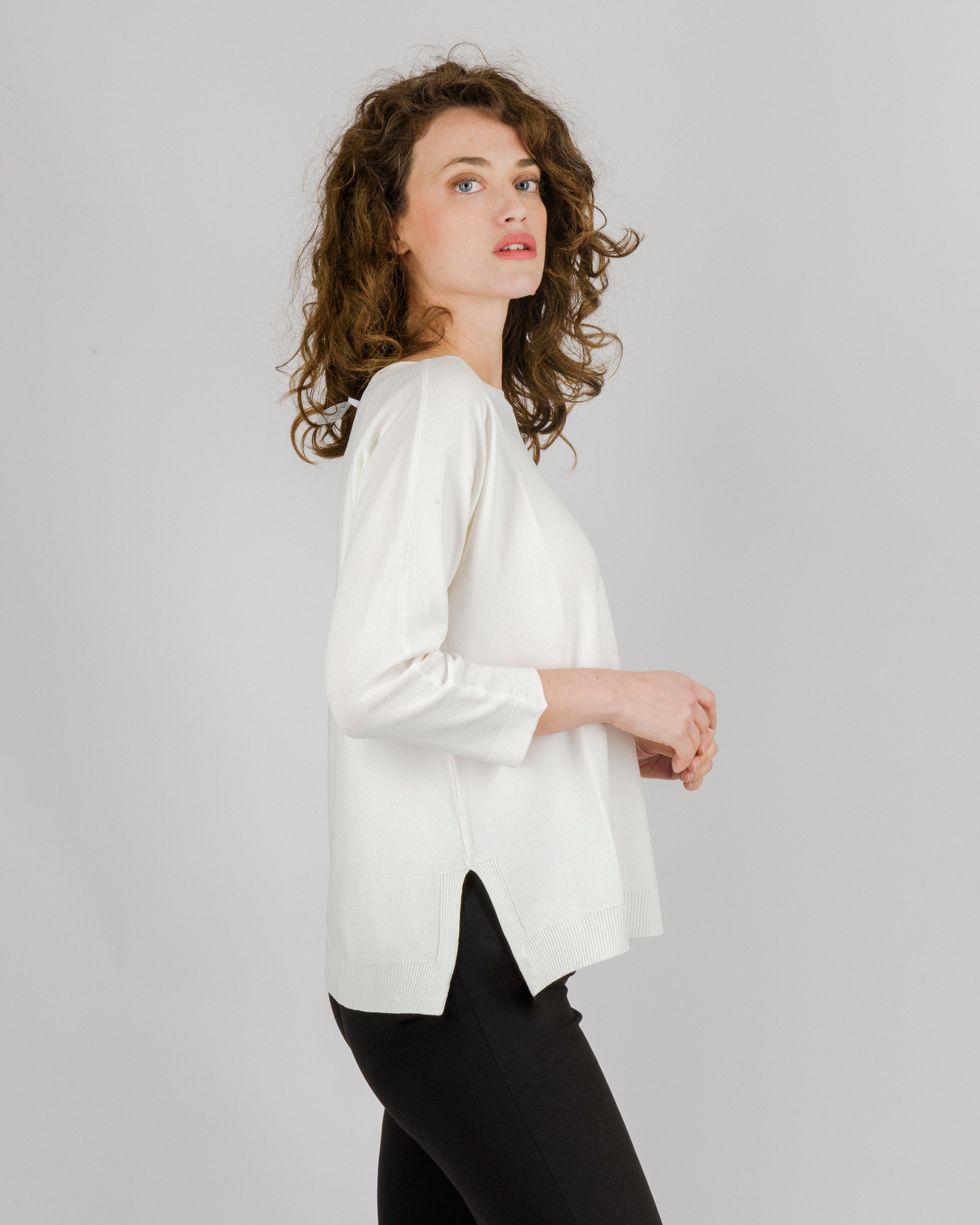 Maglia scollo barchetta specchetto 92923