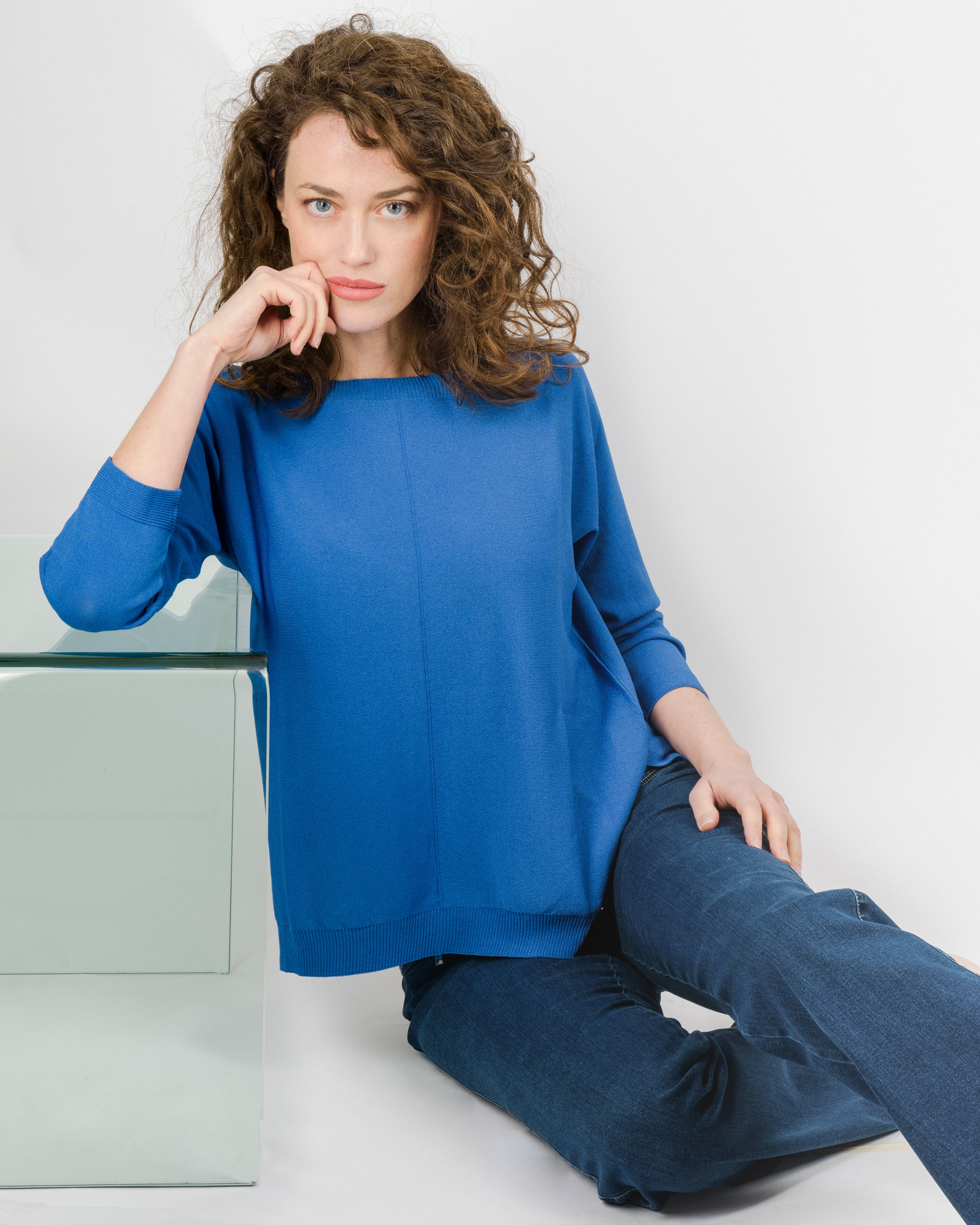 Maglia scollo barchetta specchetto 92923