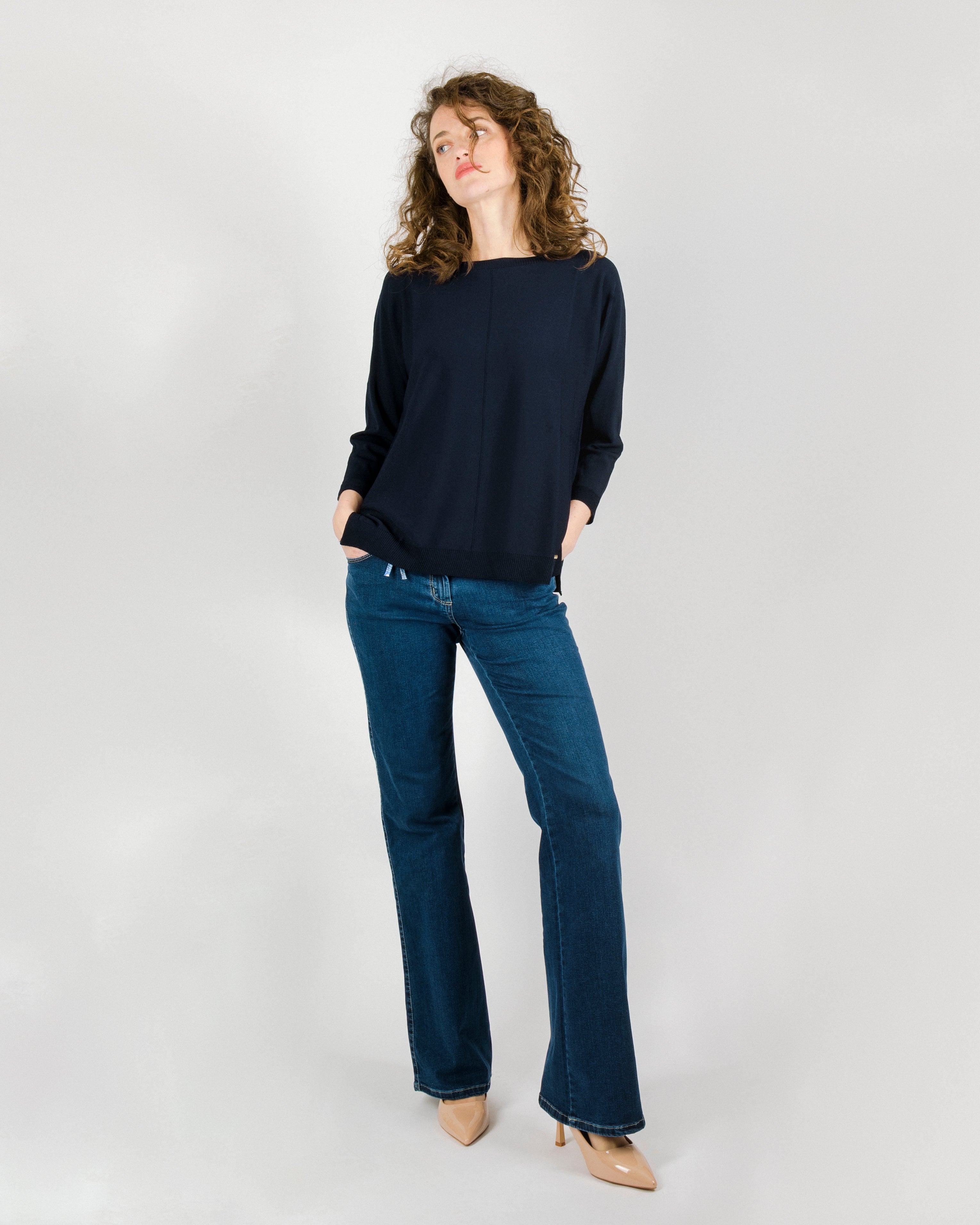 Maglia scollo barchetta specchetto 92923