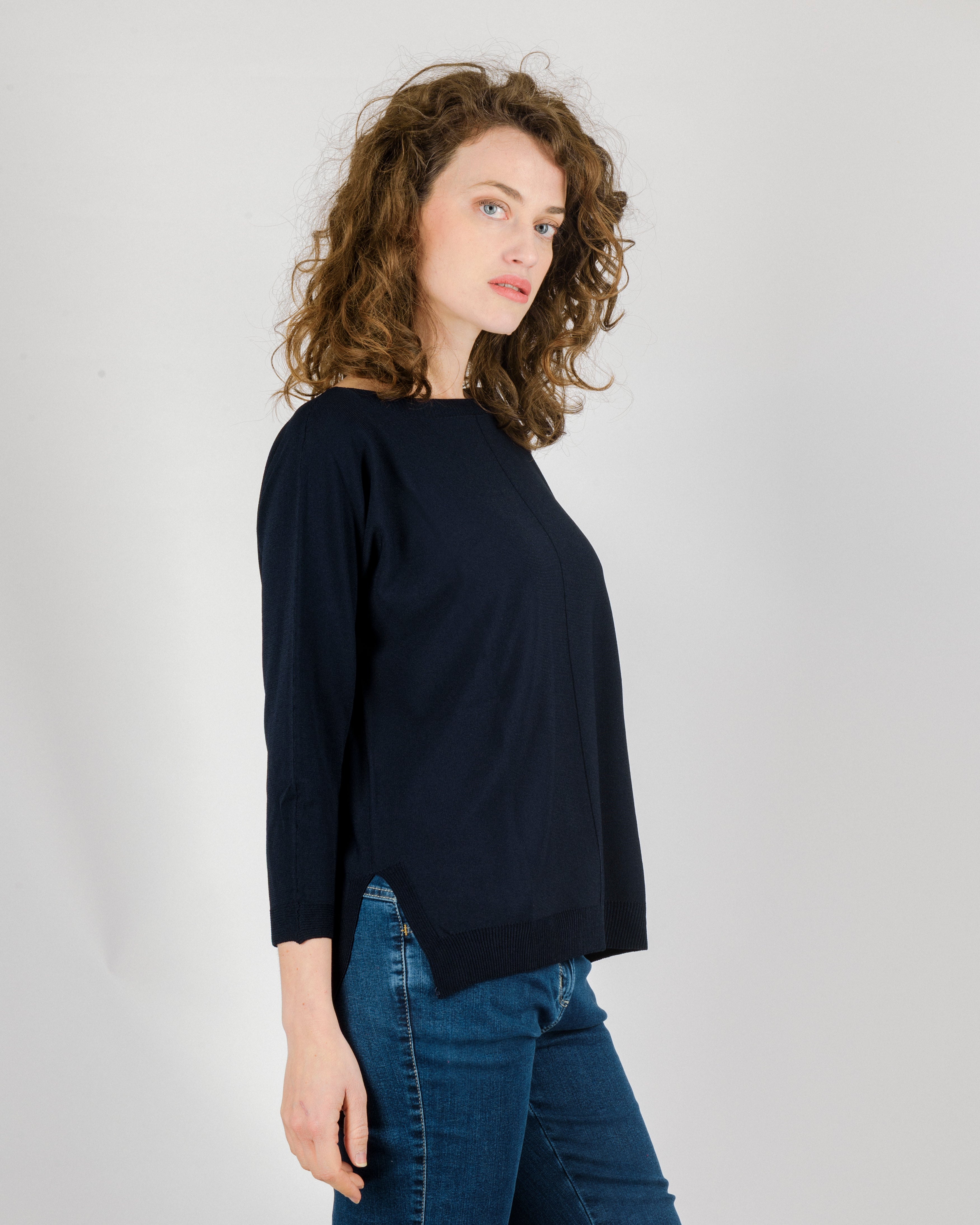Maglia scollo barchetta specchetto 92923