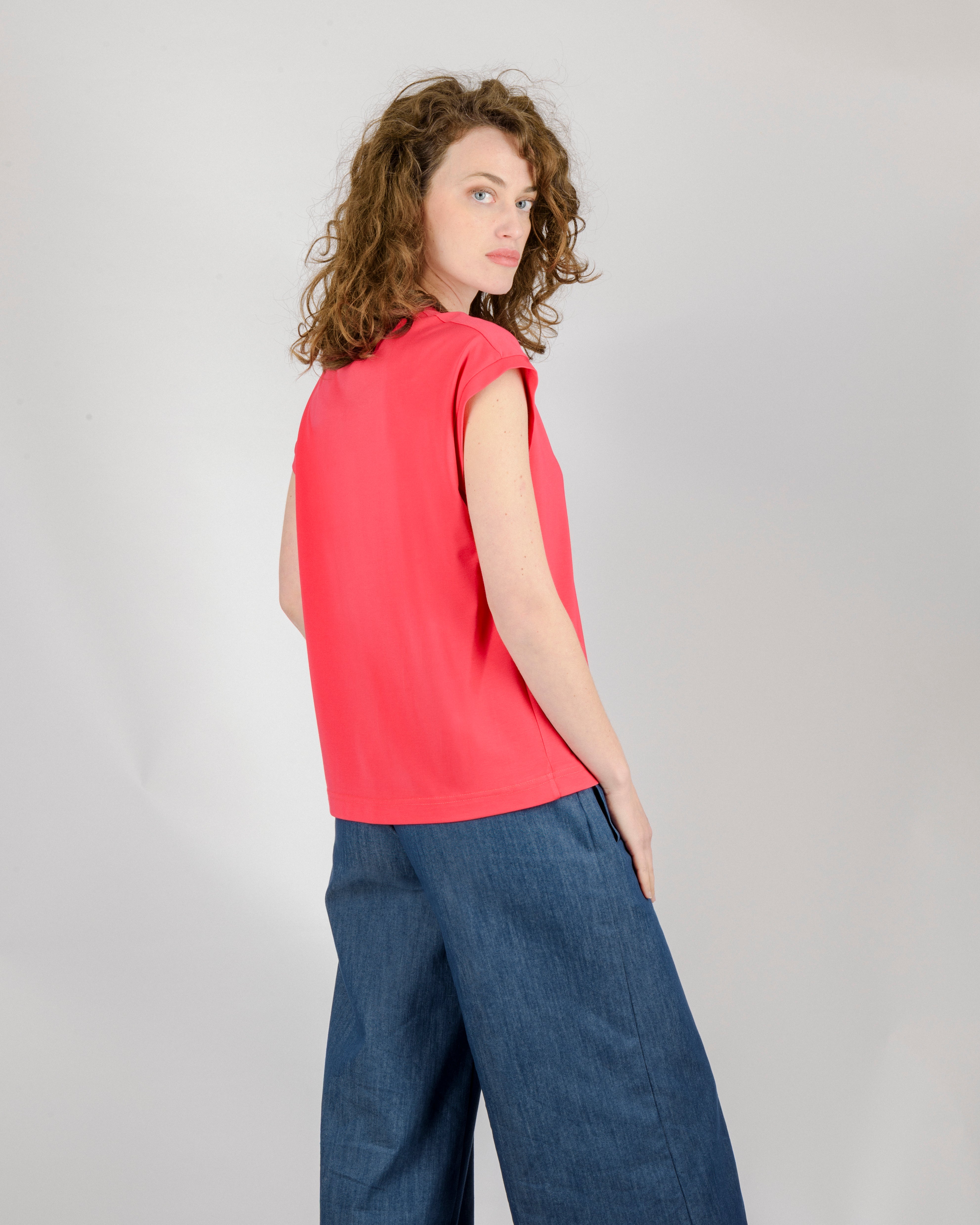 Maglia scollo V mezza manica G423/3