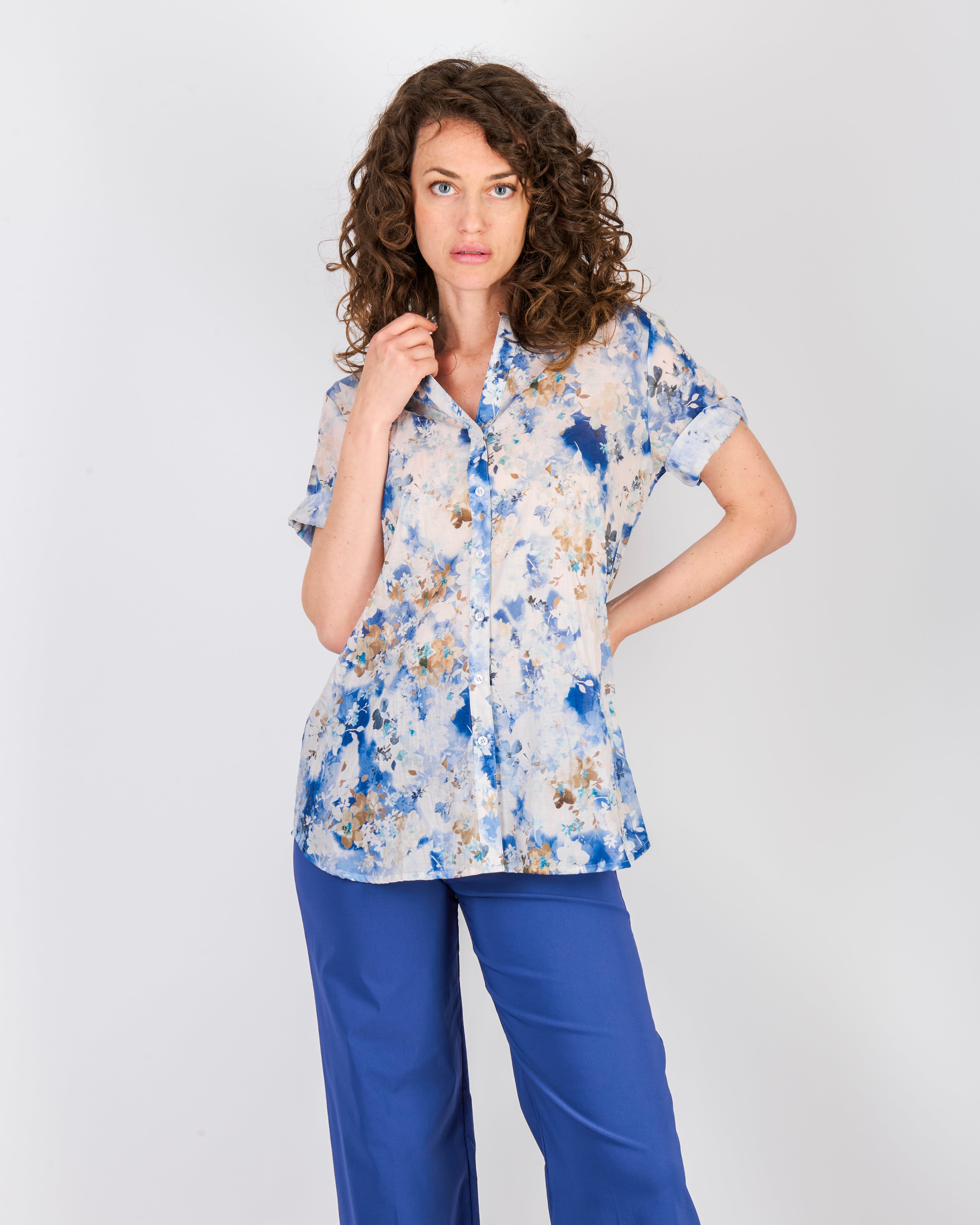 Camicia coreana mussola di cotone 25-223