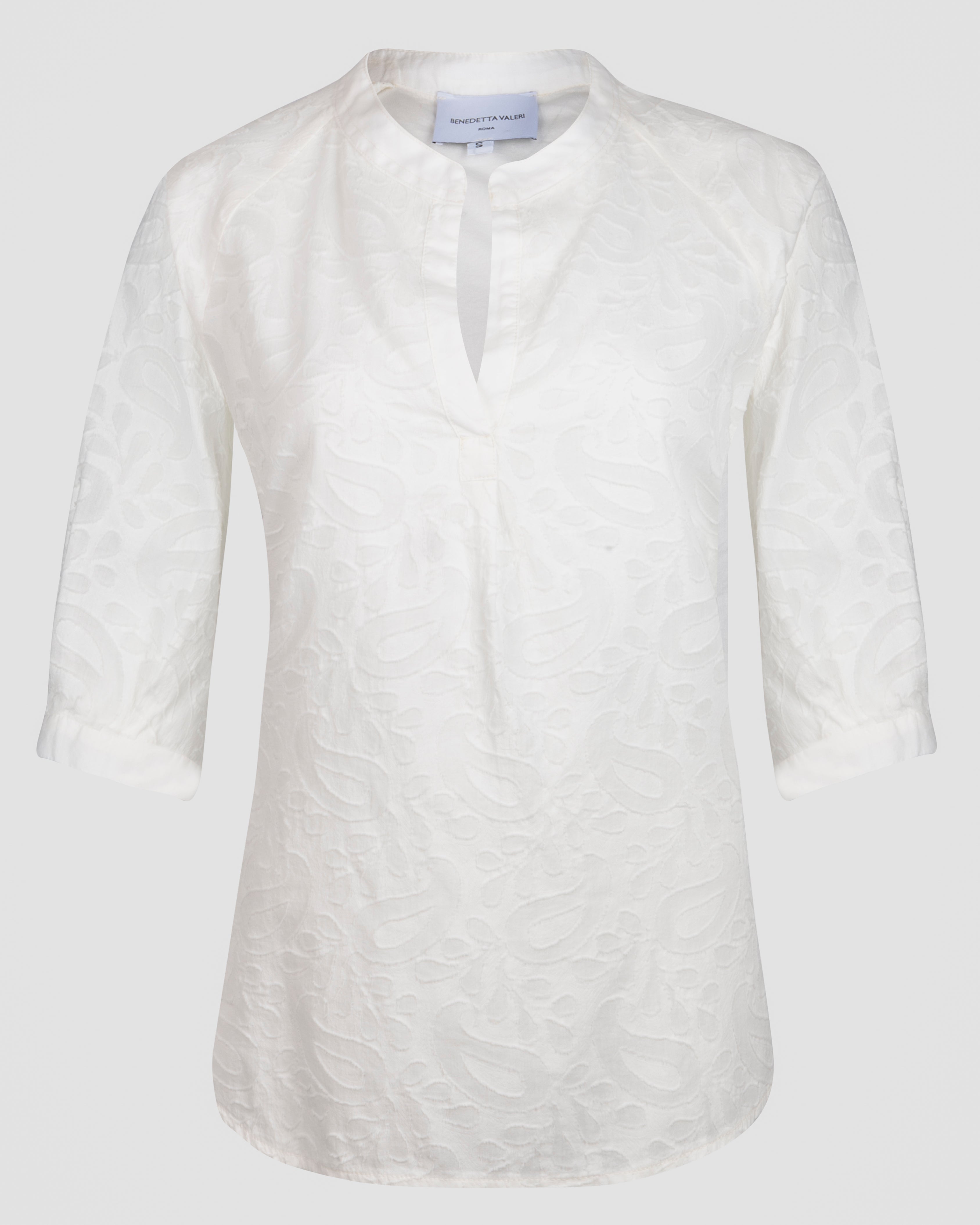 Casacca collo coreana cotone devorato 439576