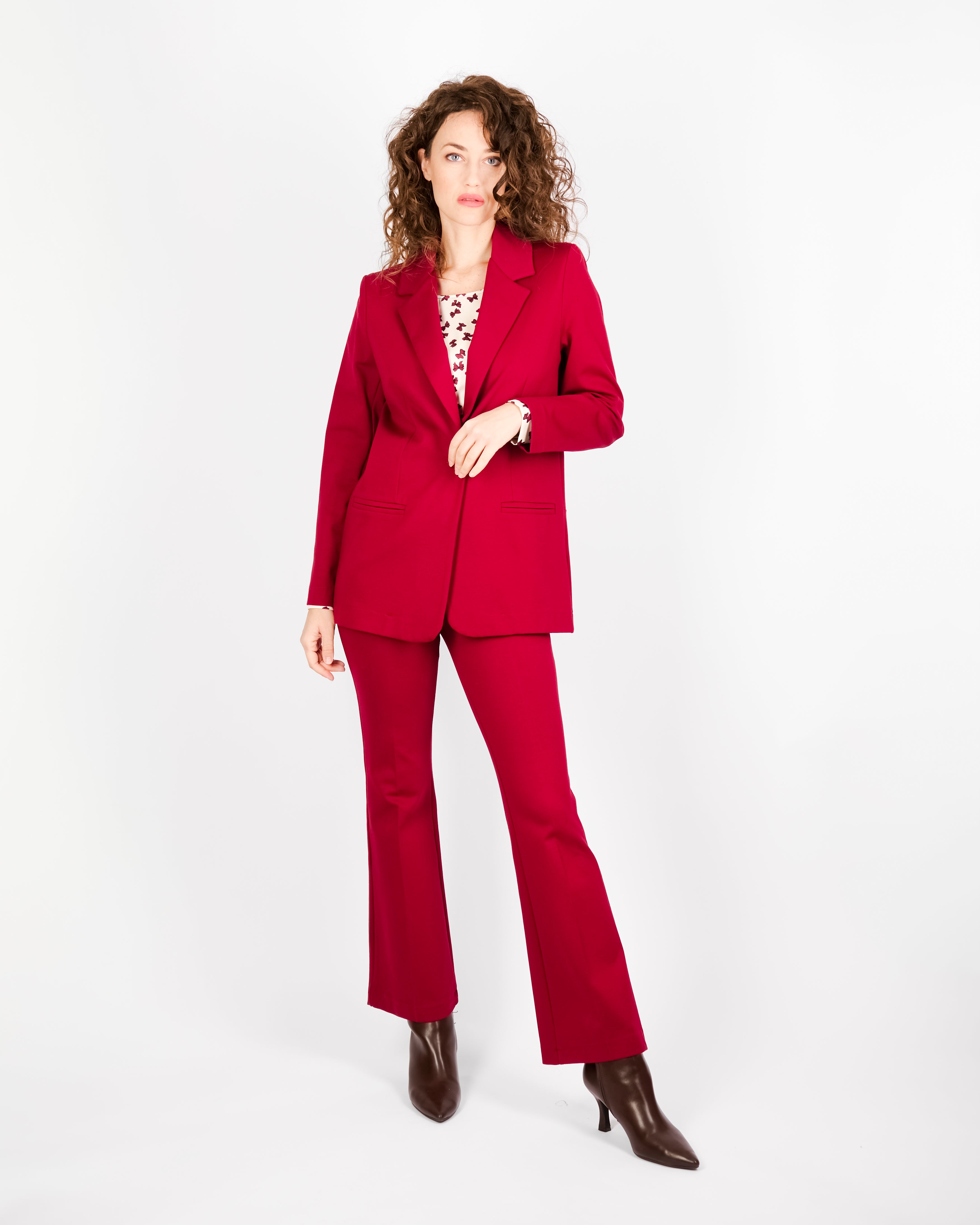 Giacca lunga in punto milano comfort H504/1