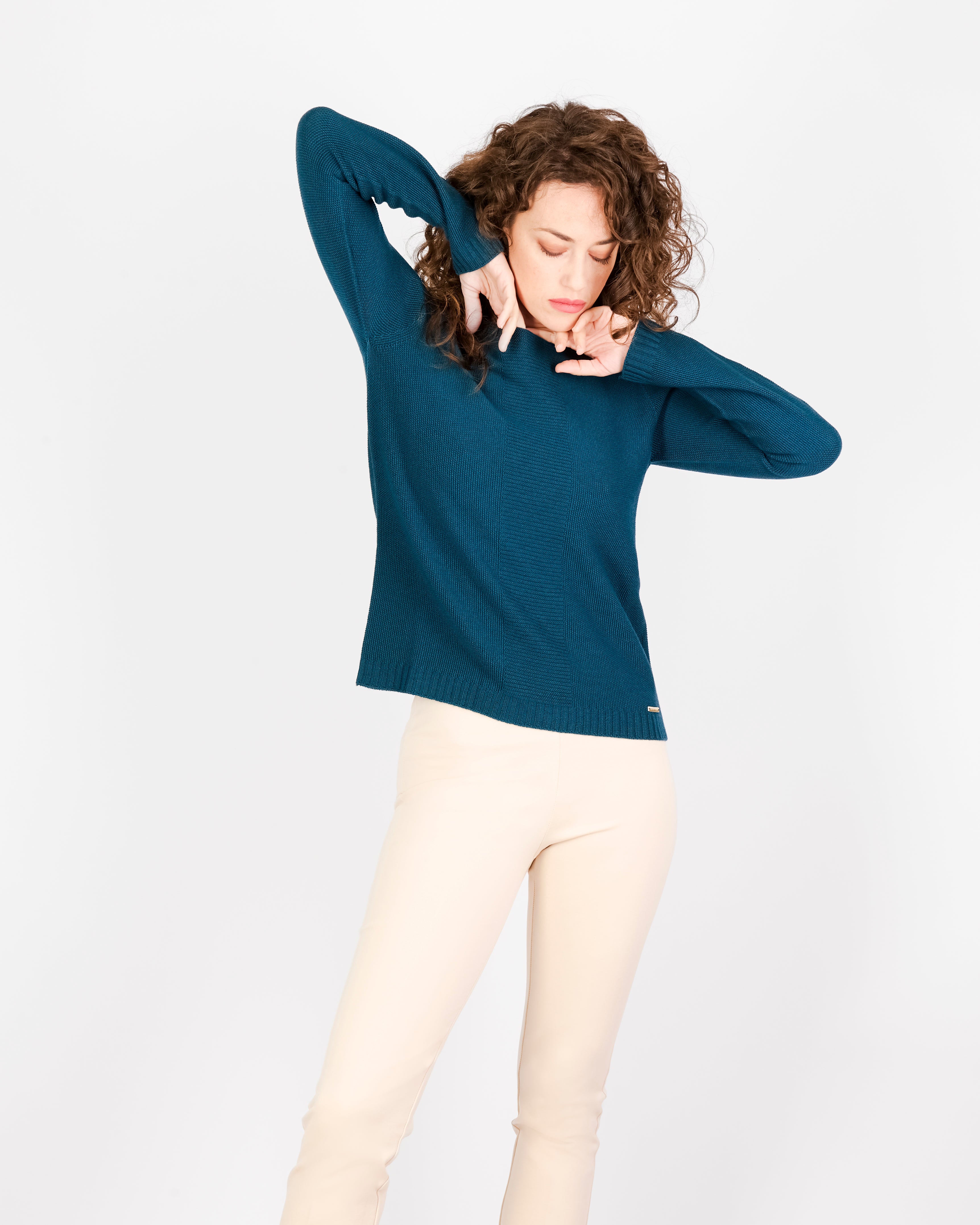 Girocollo grana di riso pura lana CL 1946