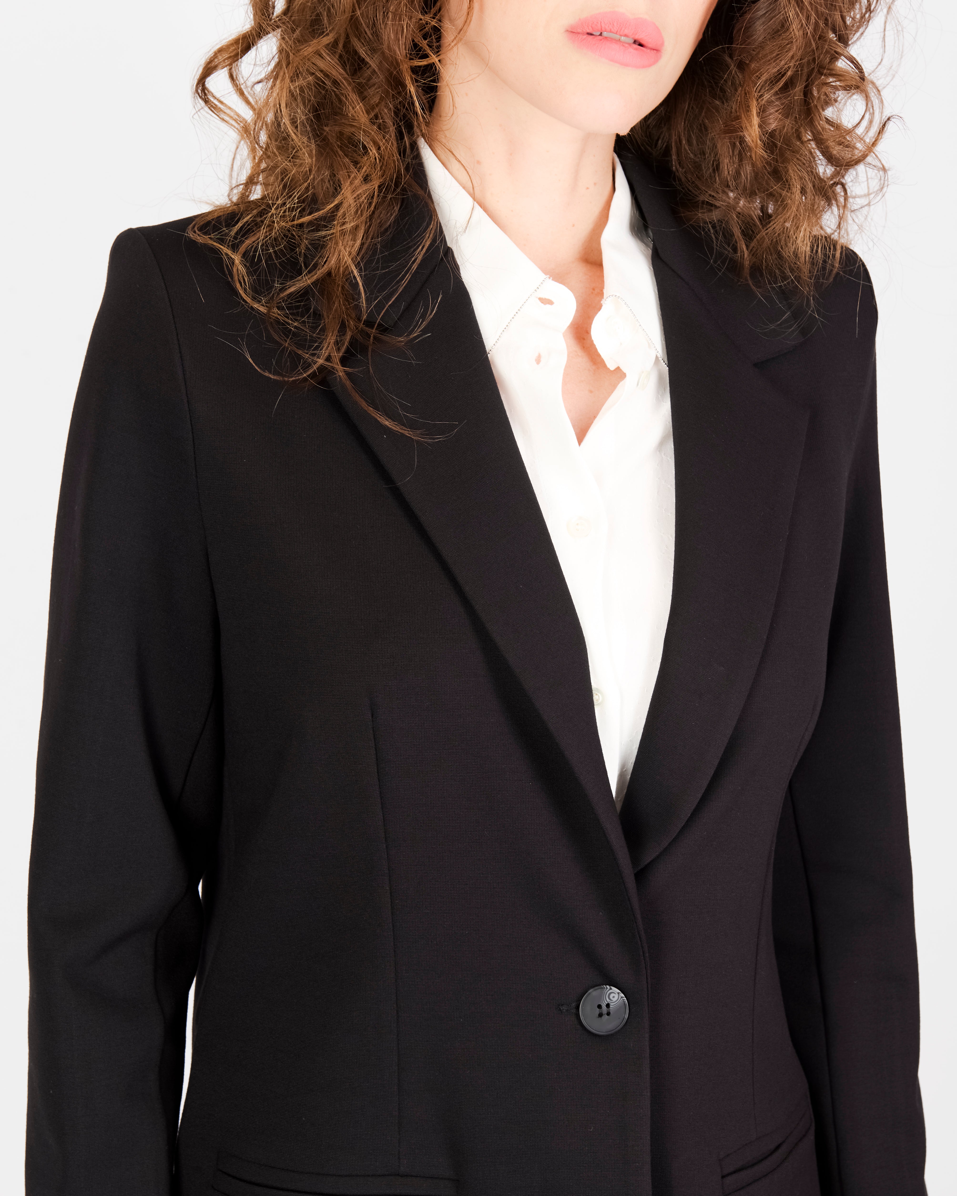 Giacca lunga in punto milano comfort H504/1