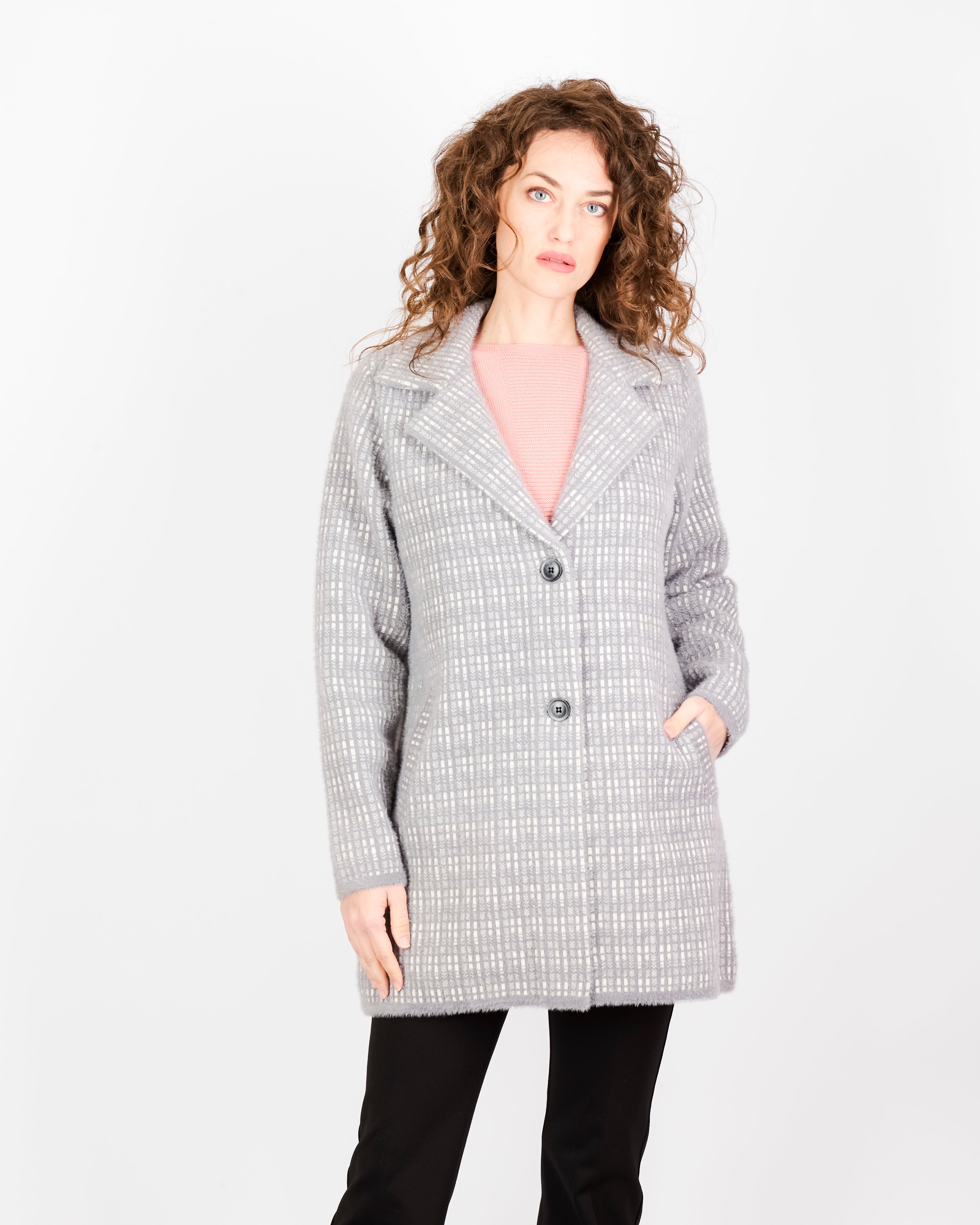 Cappotto jaquard micro scozzese 2633