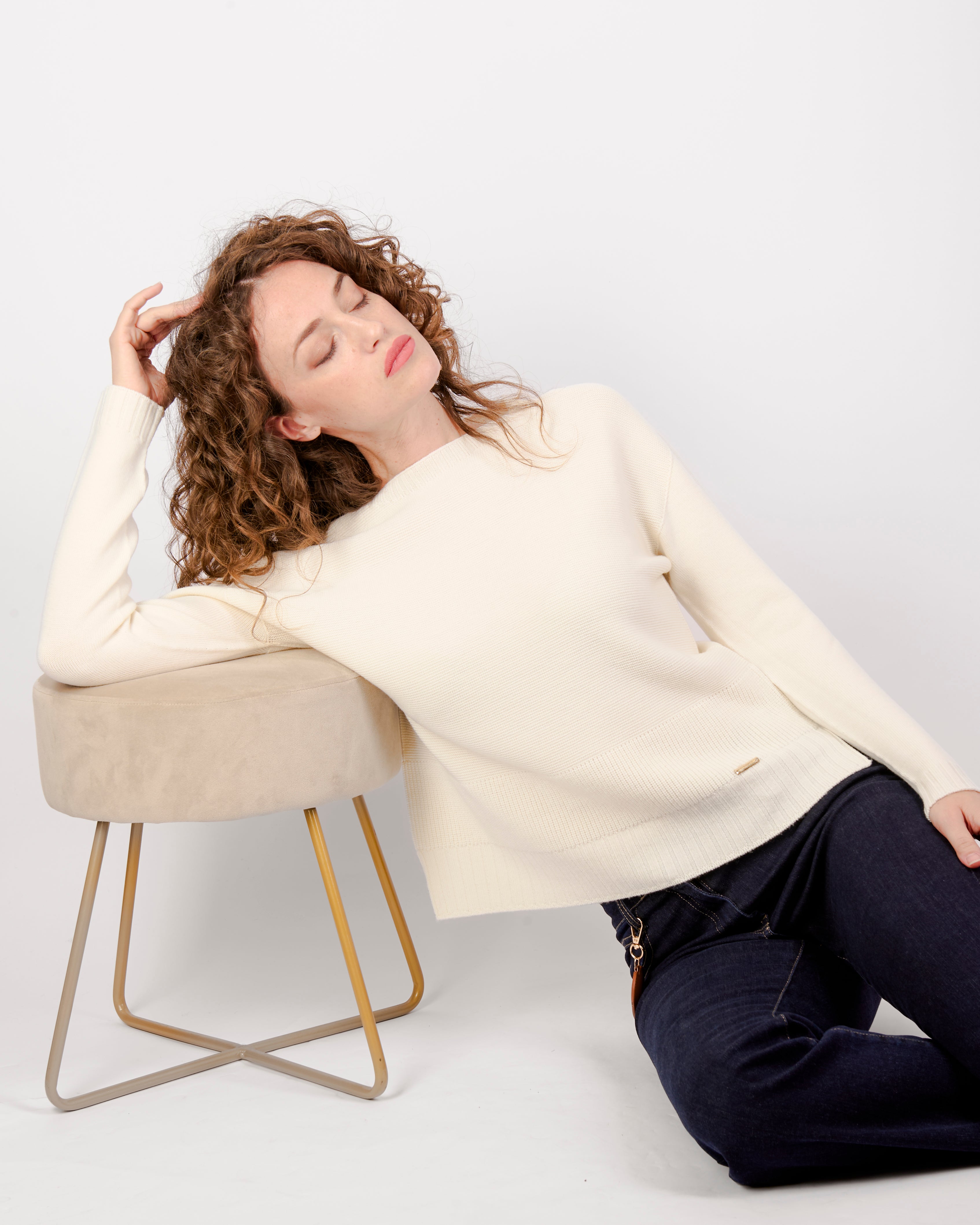 Girocollo links e punto pannocchia spacchi Z9516