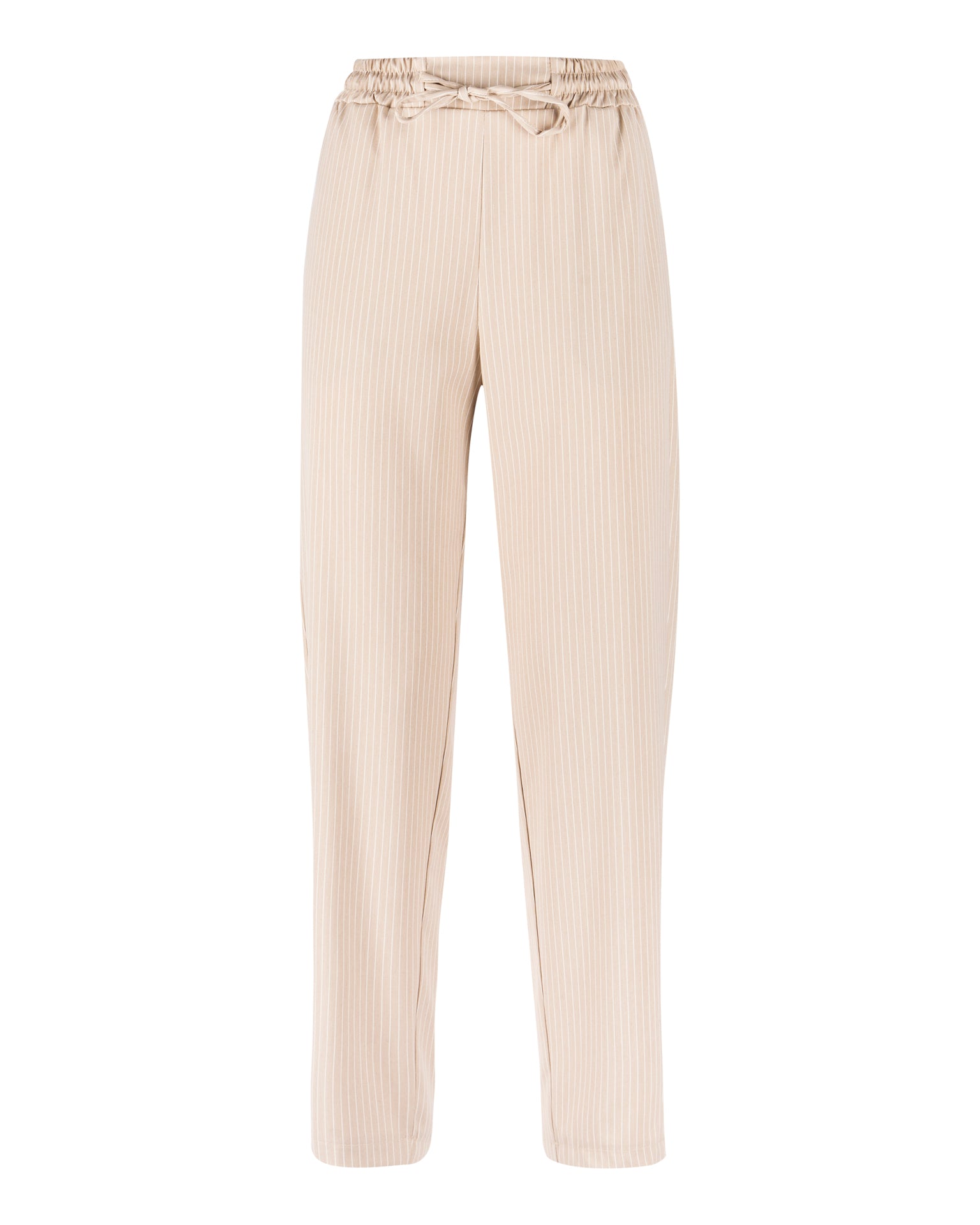 Pantalone con elastico in vita gessato E 123/1