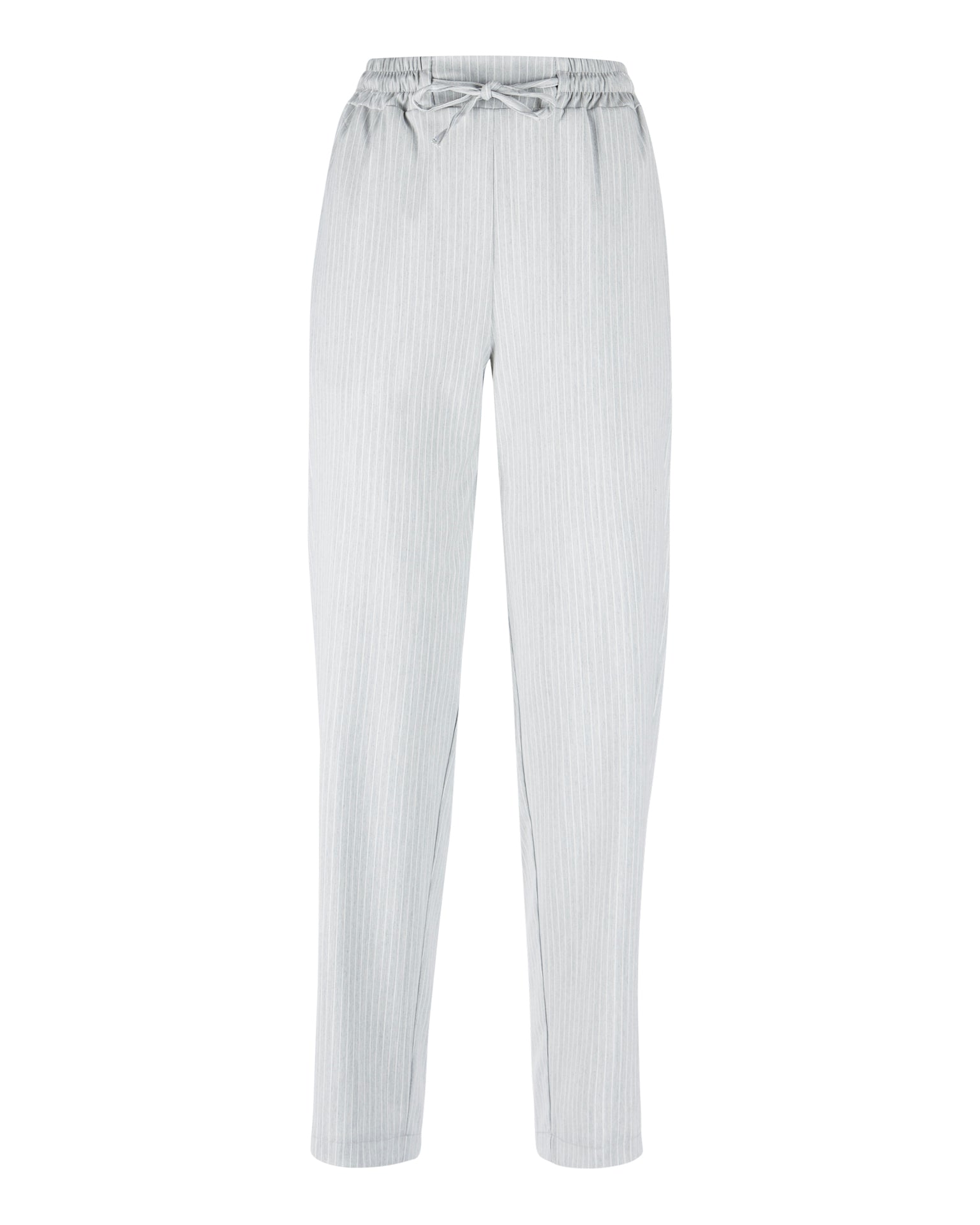 Pantalone con elastico in vita gessato E 123/1