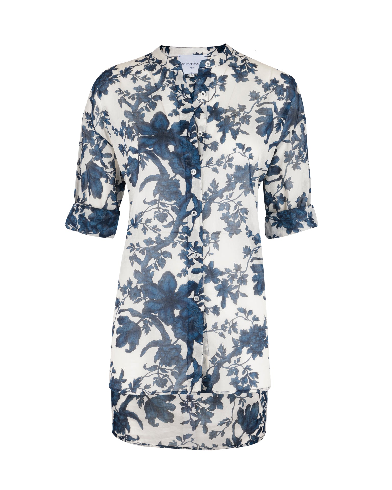 Camicia lunga in viscosa fantasia 24105