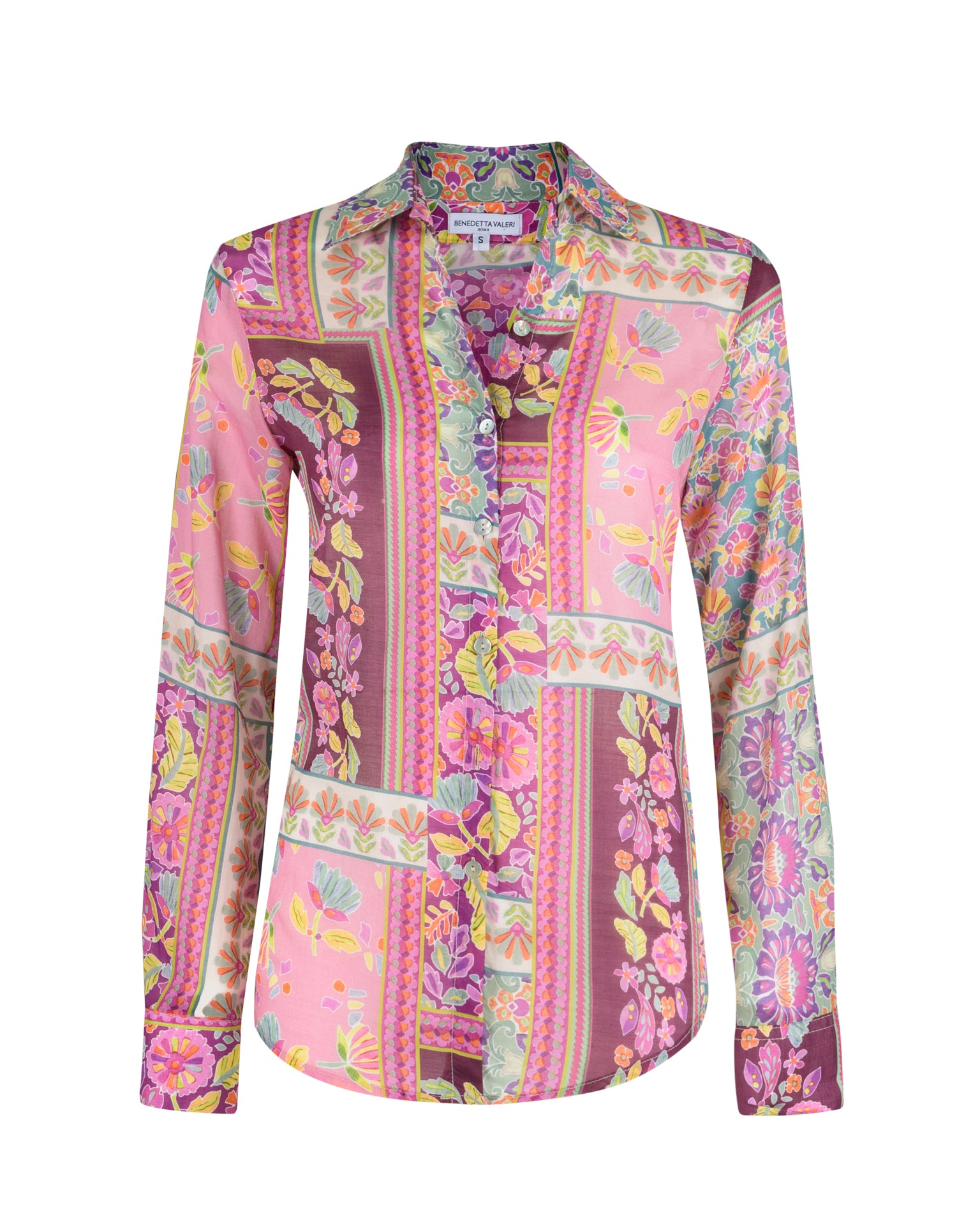 Camicia in mussola di cotone fantasia 250387