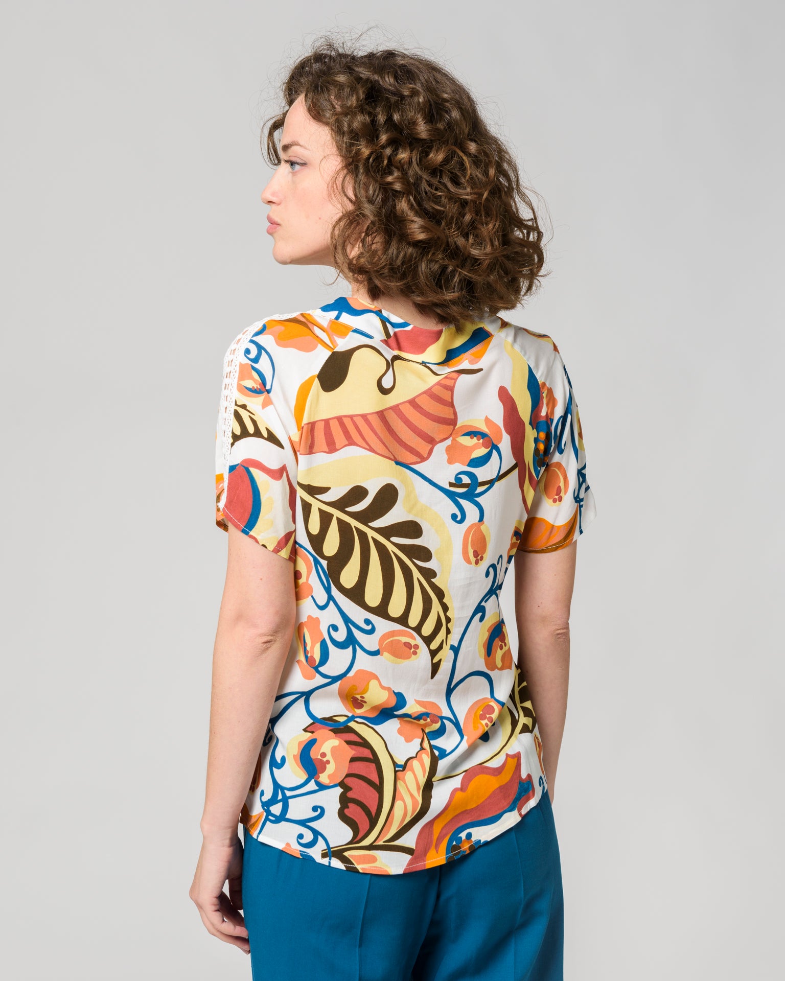 Blusa stampa fiori STREGA