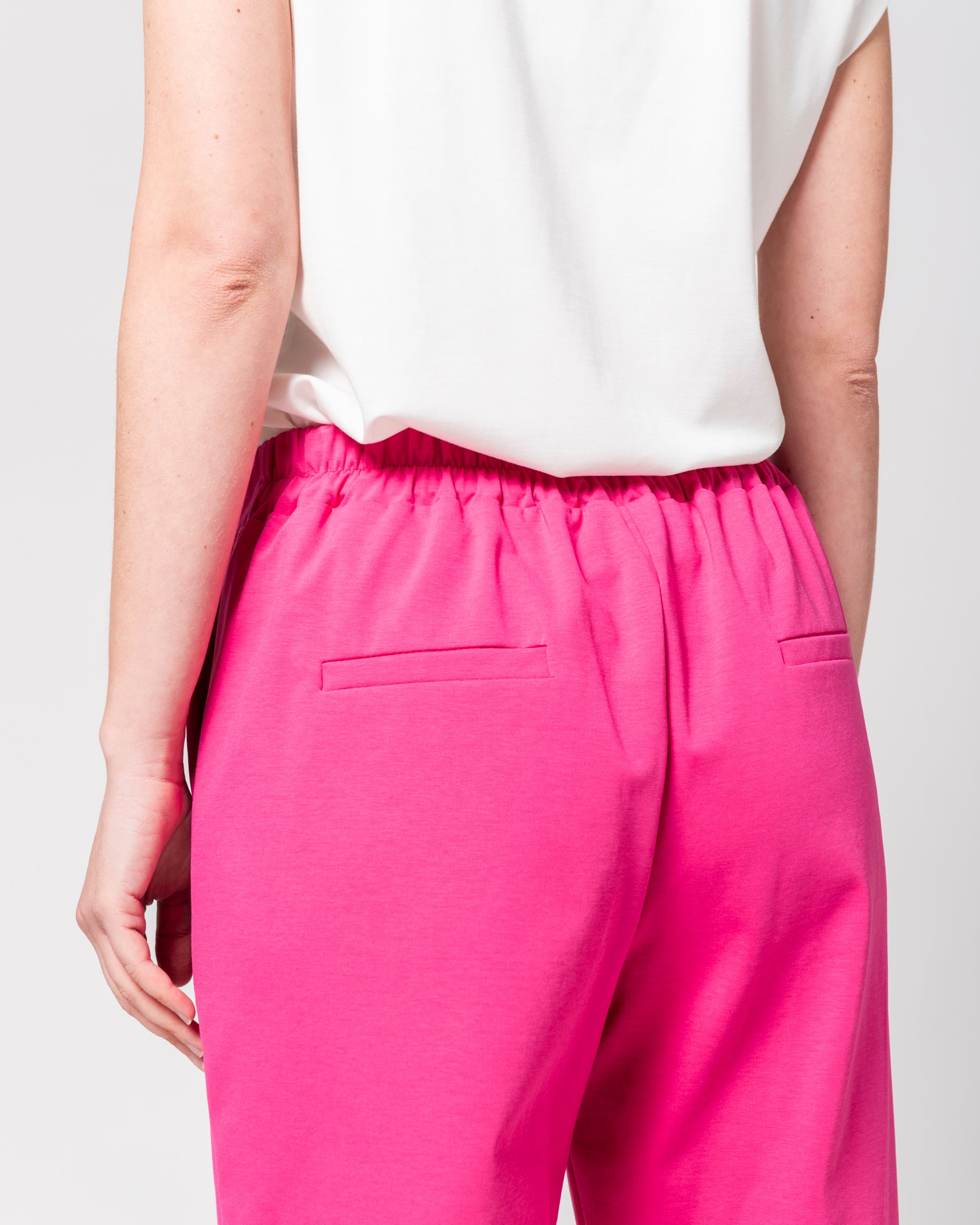 Pantalone punto milano tasche e risvolto E 112