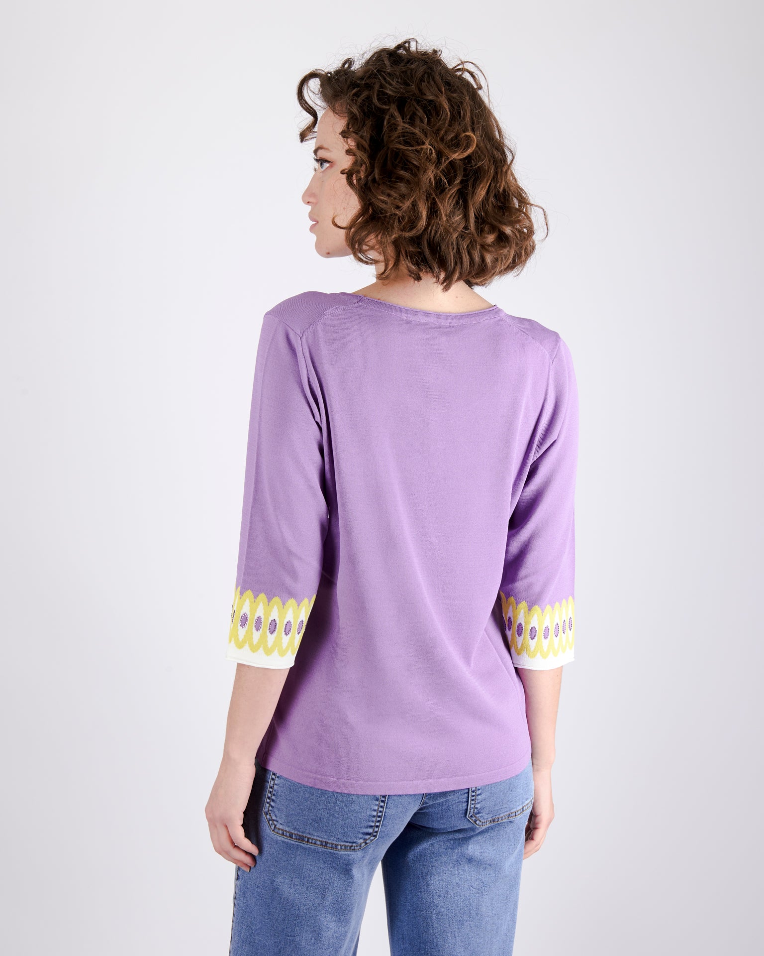 Maglia in viscosa motivo manica 7226