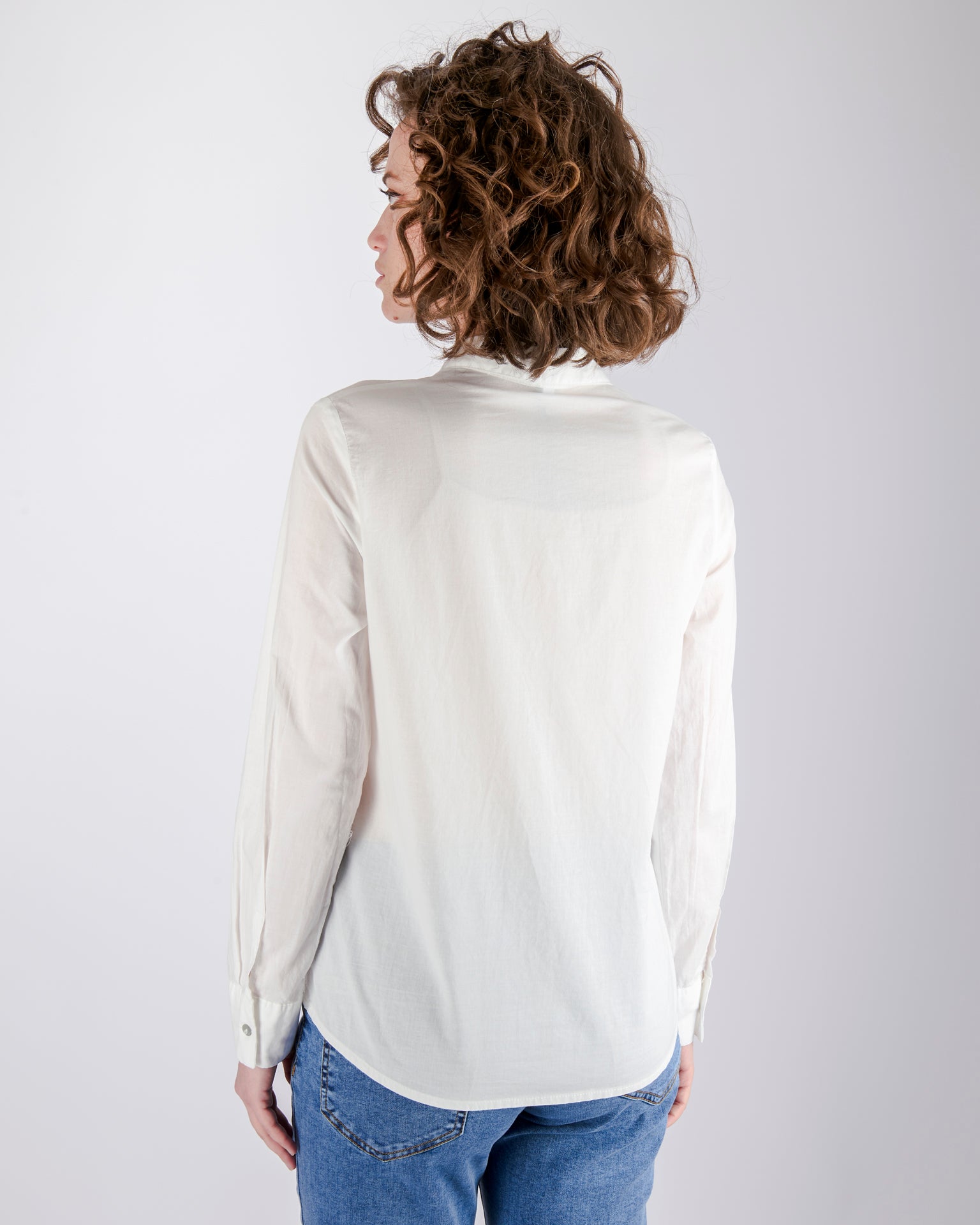 Camicia in cotone ricamo fiore 242355