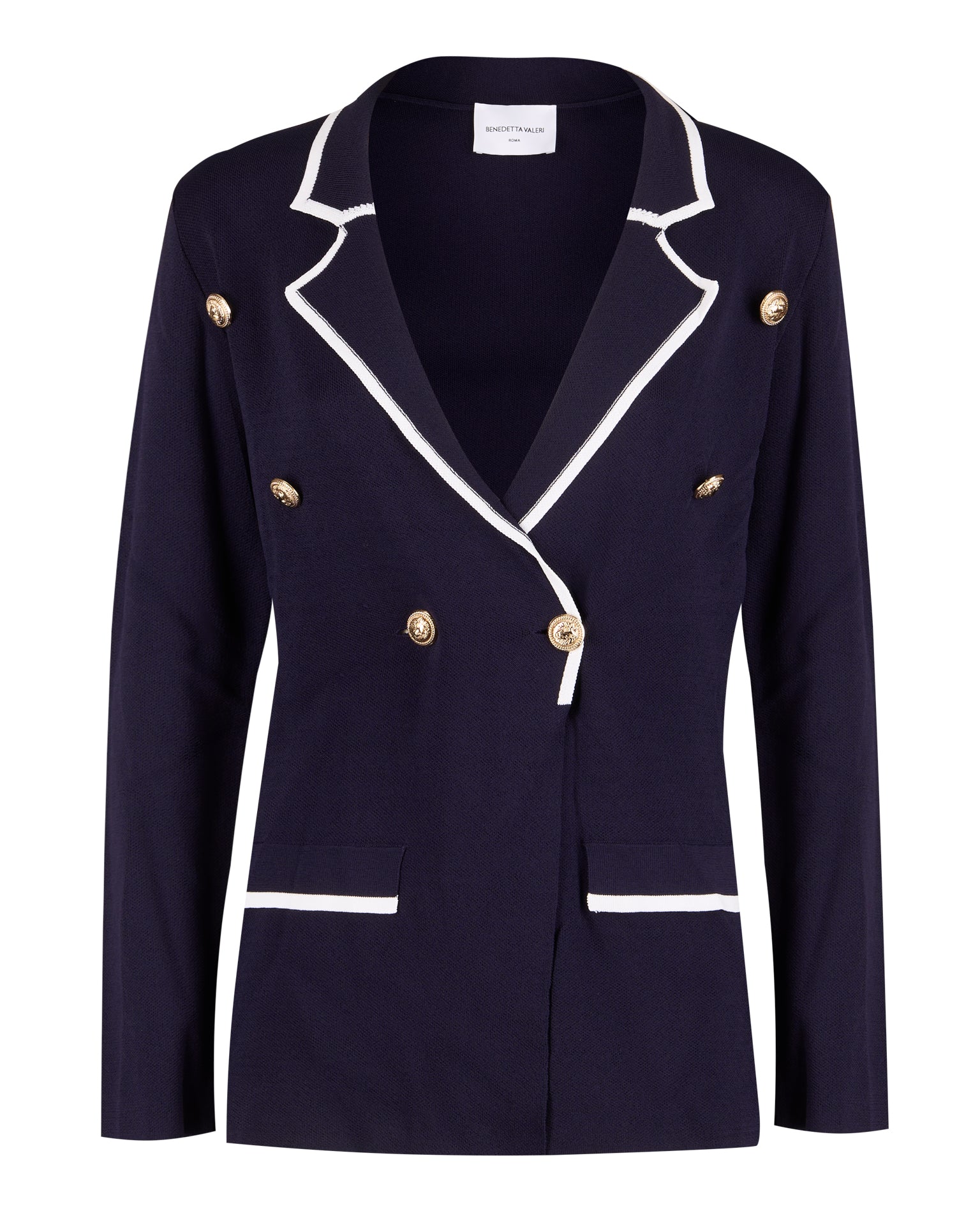 Giacca in maglia con revers 1089