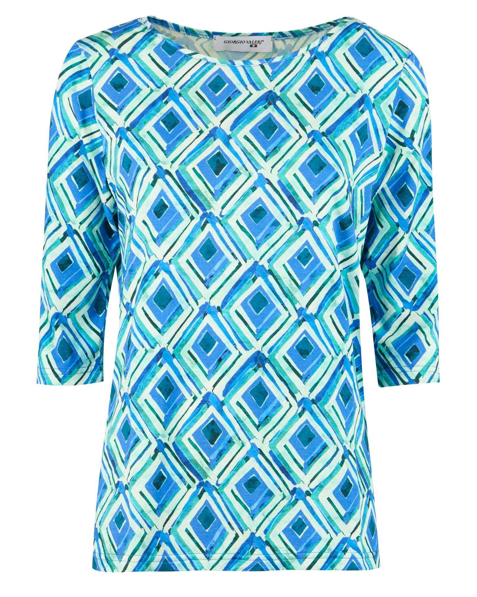 Maglia viscosa fantasia manica 3/4 156