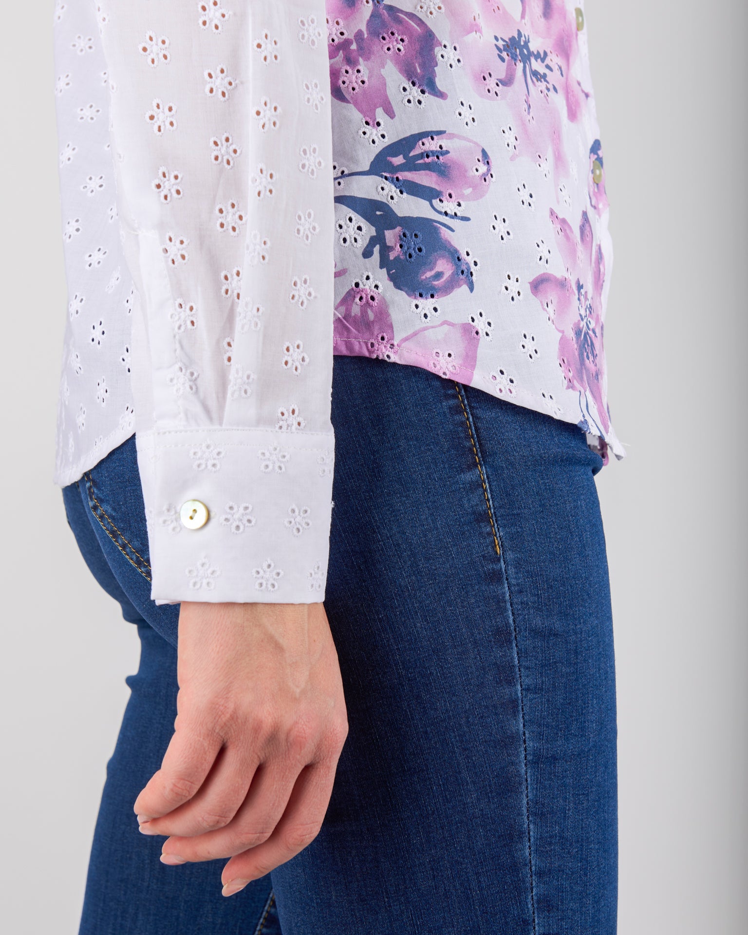 Camicia in sangallo fantasia 271377PNT