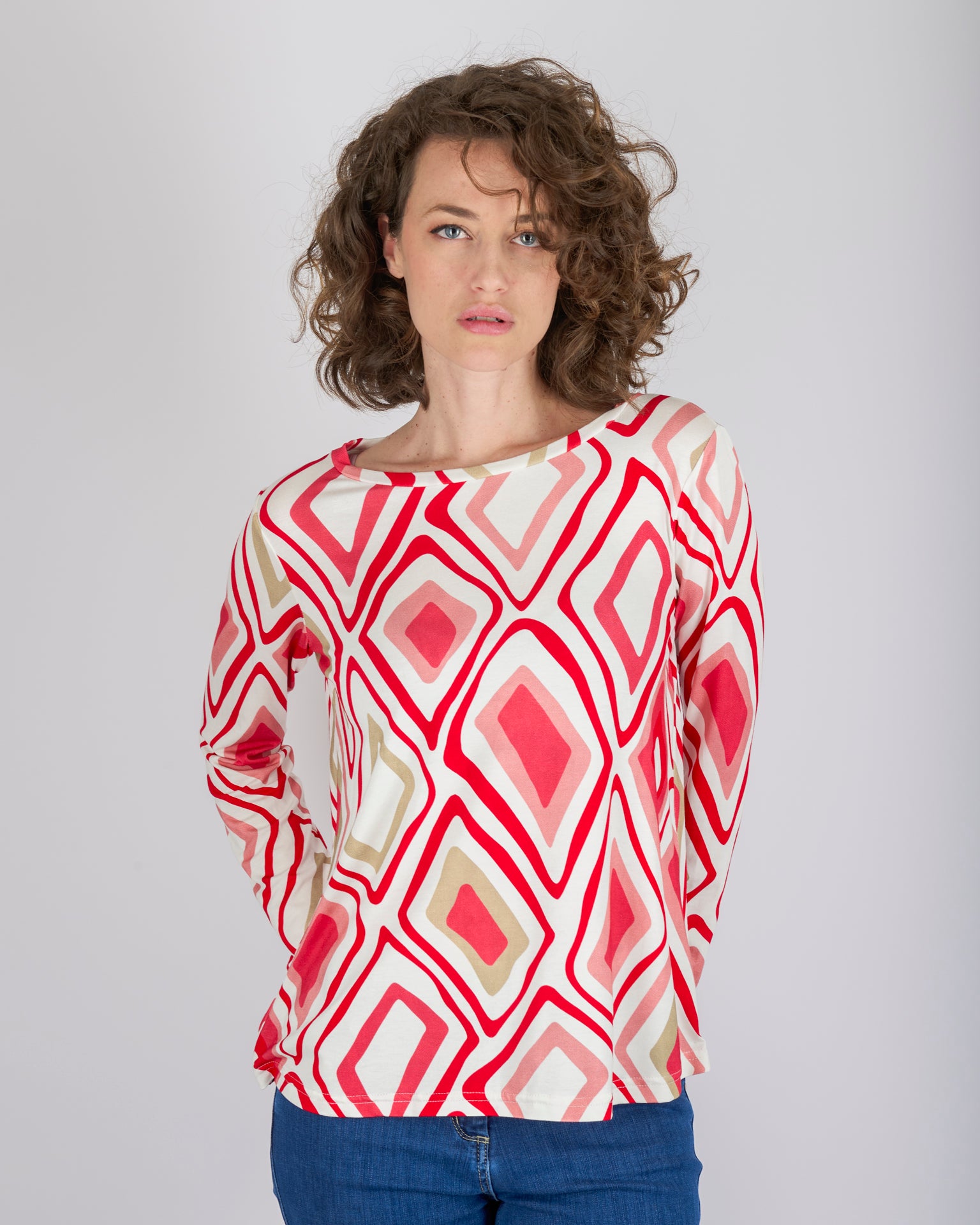 Maglia in jersey fantasia 24139 B