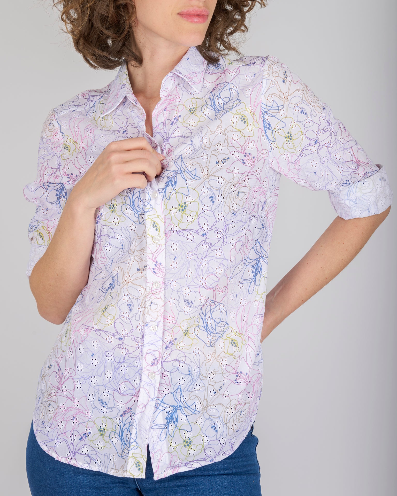 Camicia sangallo fantasia 2460