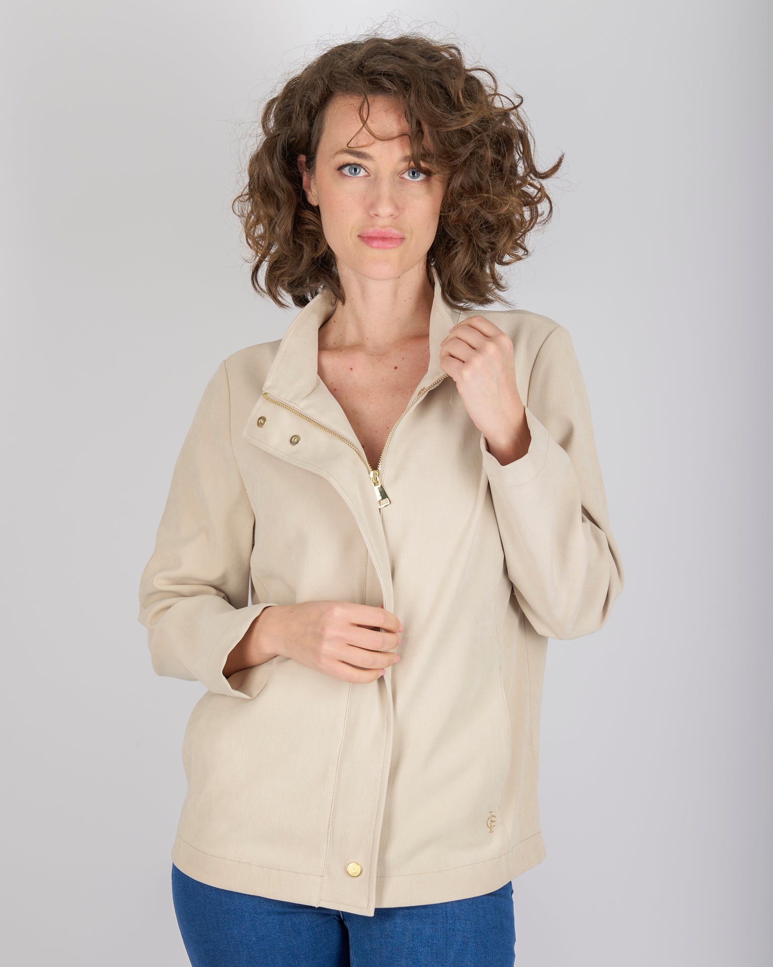 Giubbino ecopelle zip 17559